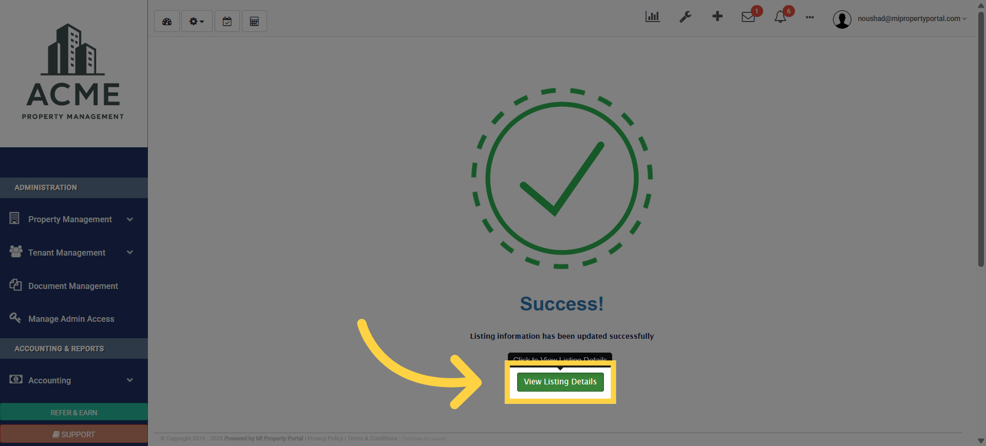 View Updated Listing
