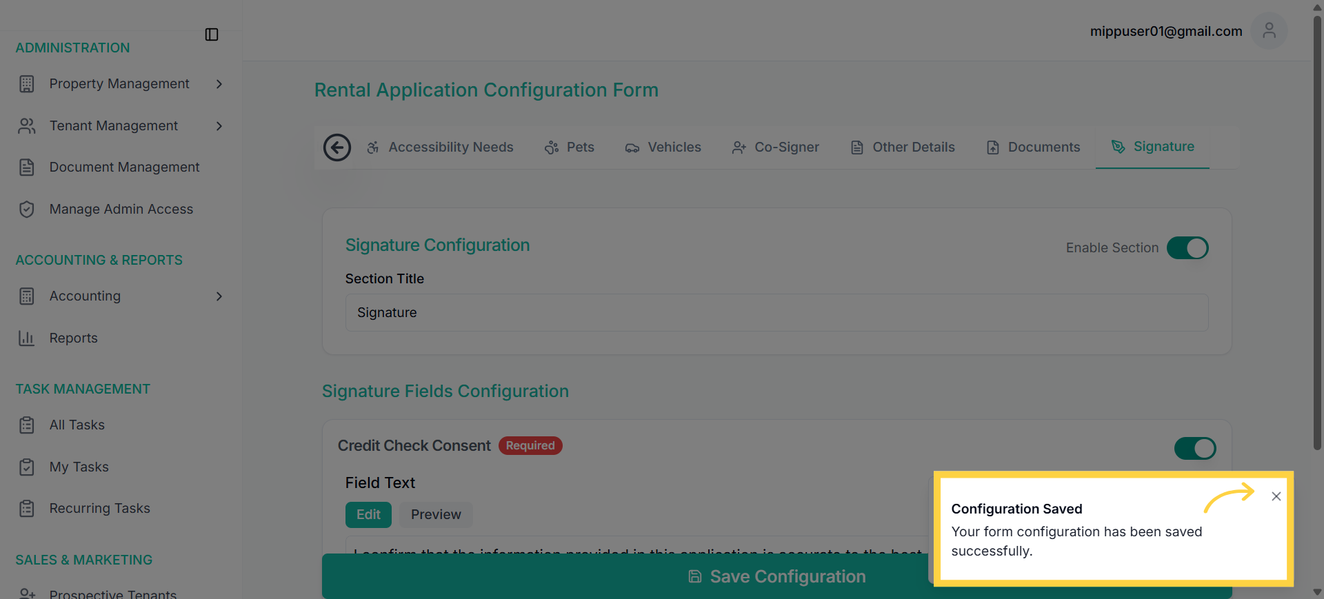 Close the Confirmation Pop-up