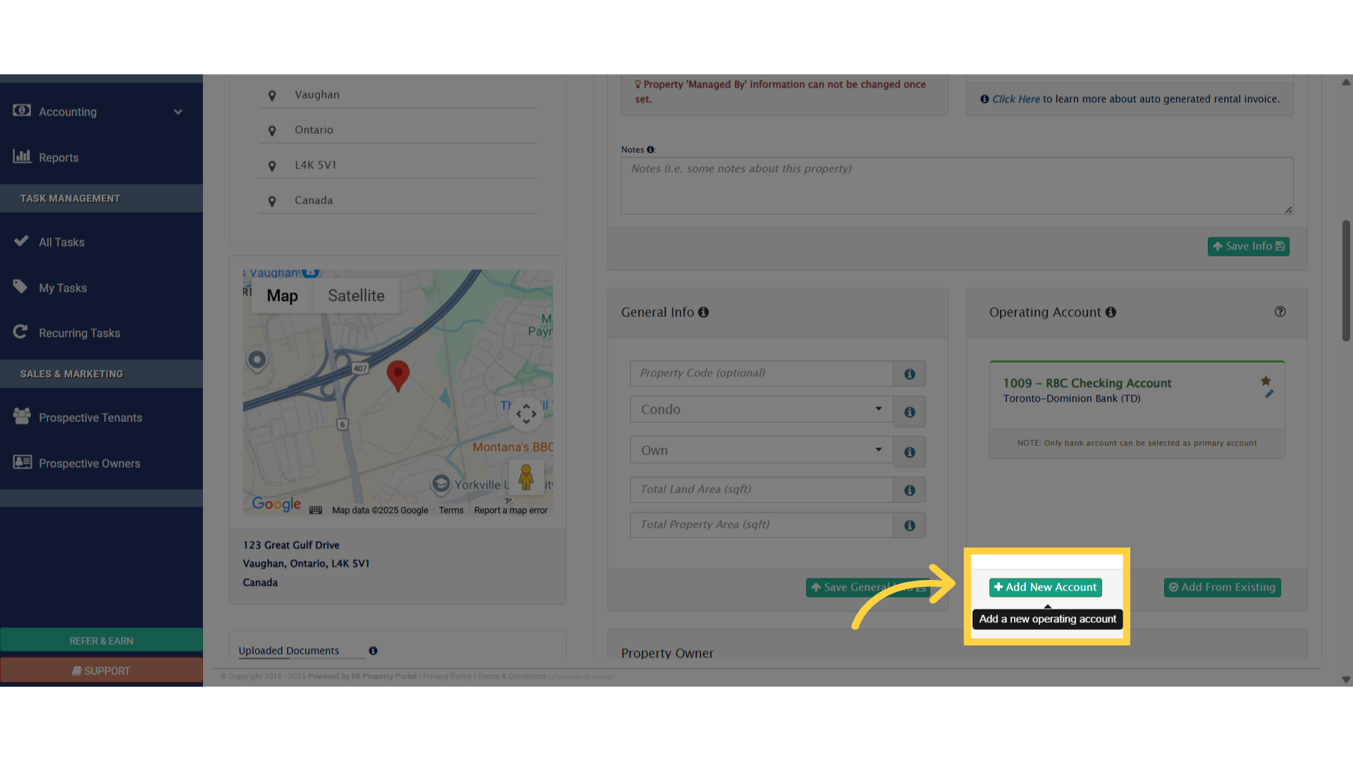 Click 'Add New Account'