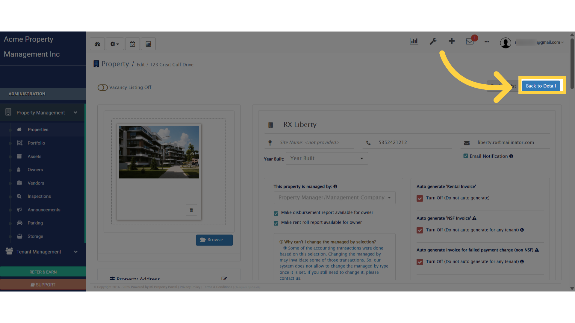 Click 'Back to Details'
