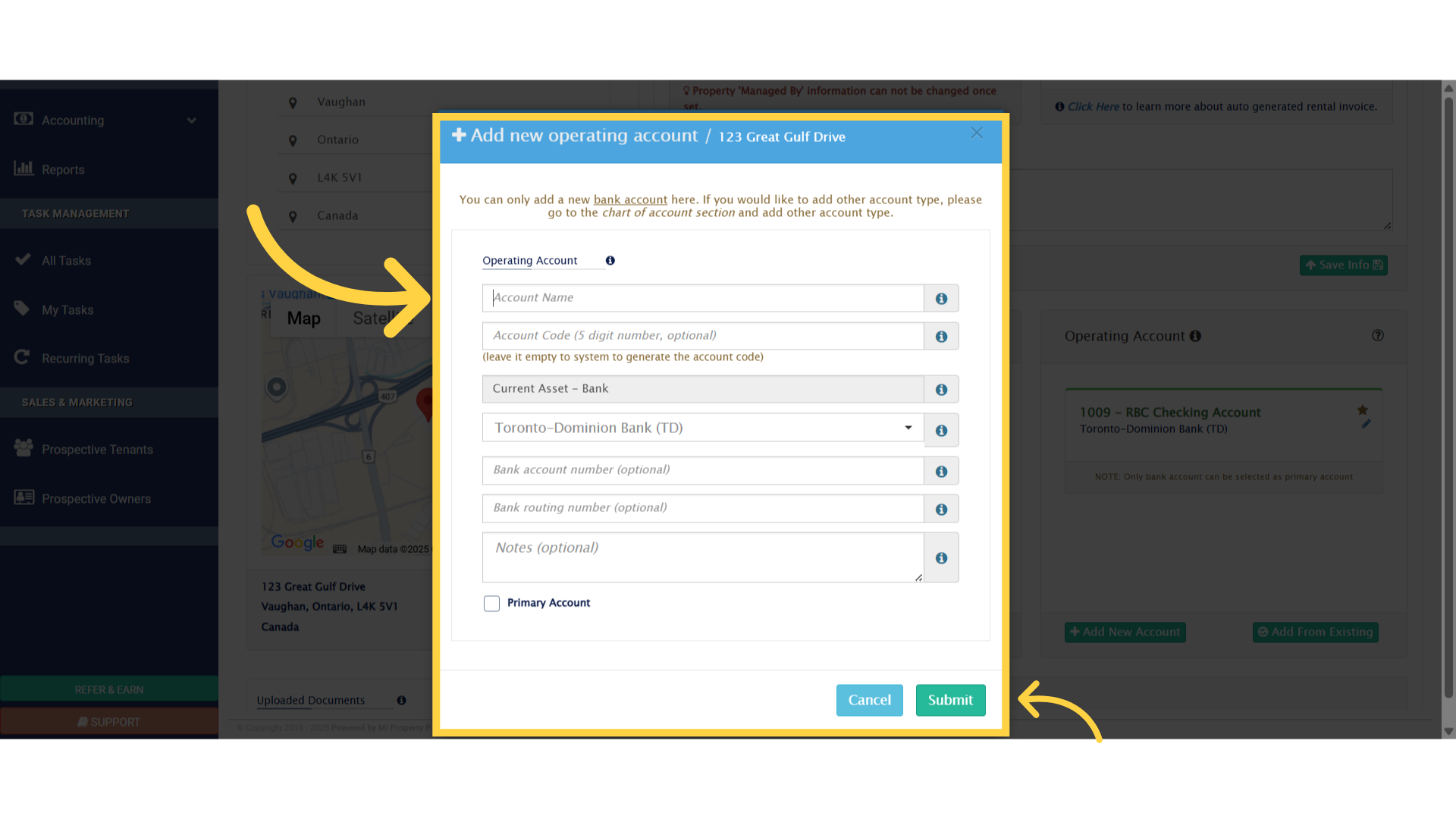 Fill out the details correctly, then click submit