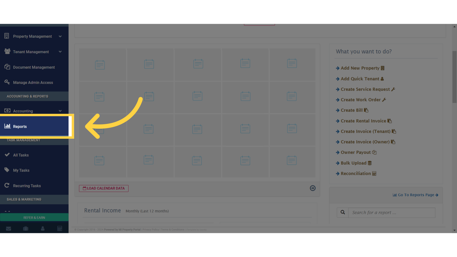 Click 'Reports'