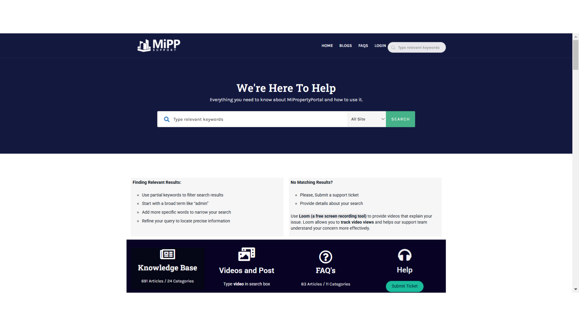 Click 'We're Here To Help'