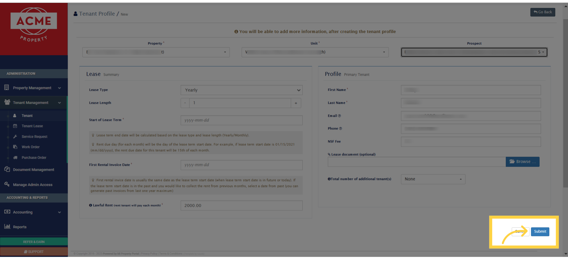 After completing all process, click on submit
