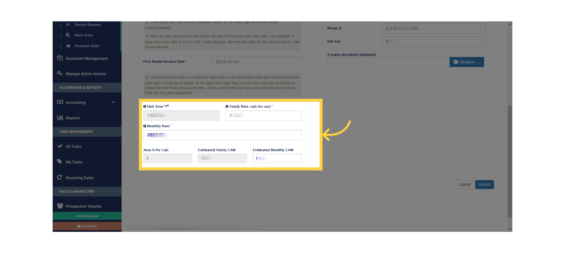 Make sure to fill in these fields with accurate details