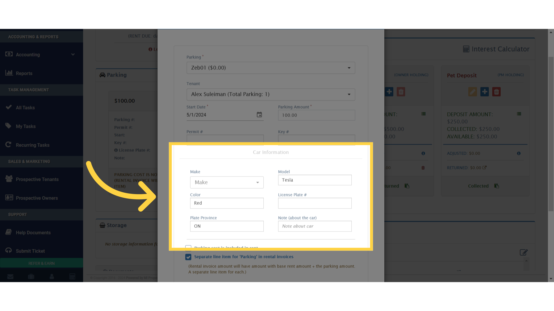 Click 'Car Information Make ...'