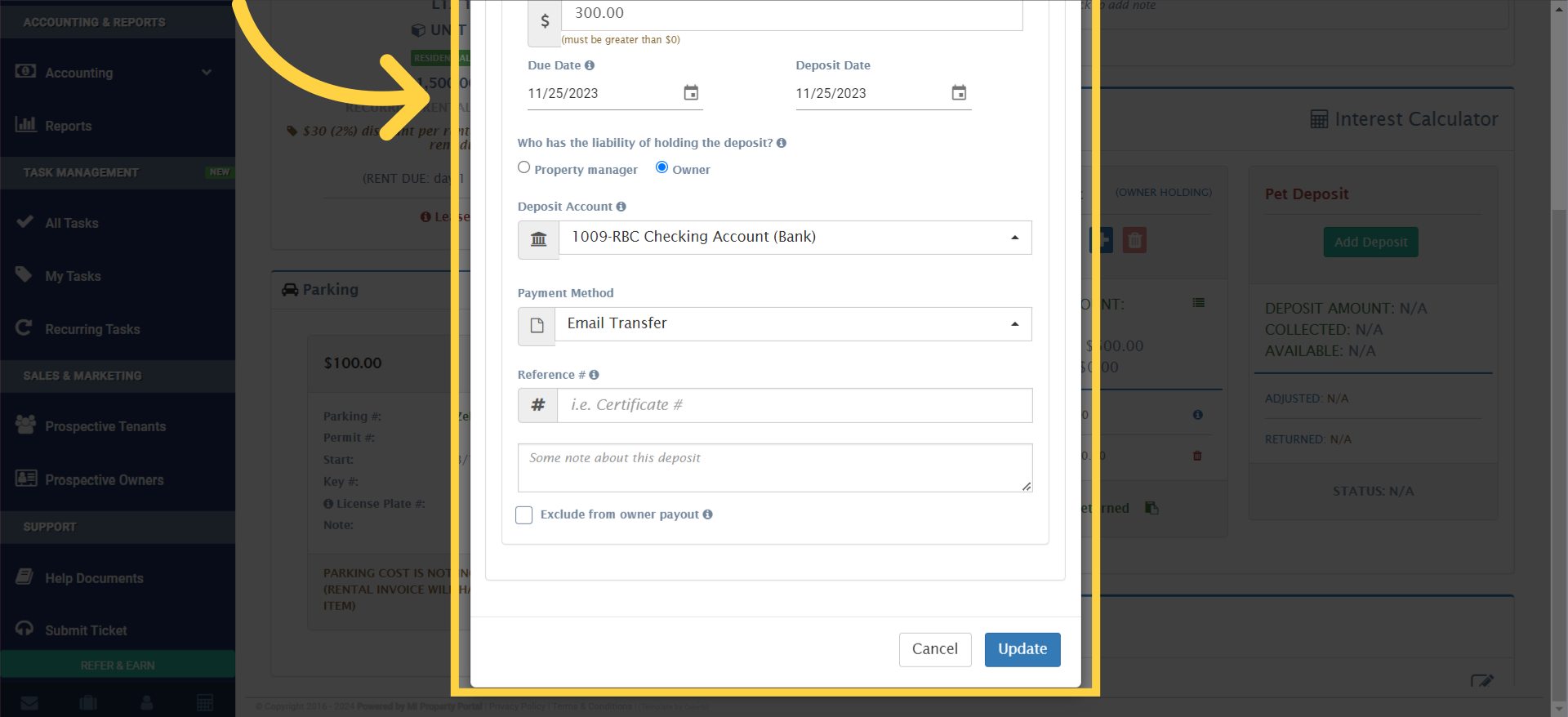 Feel free to edit any other fields as necessary to keep your records up-to-date.