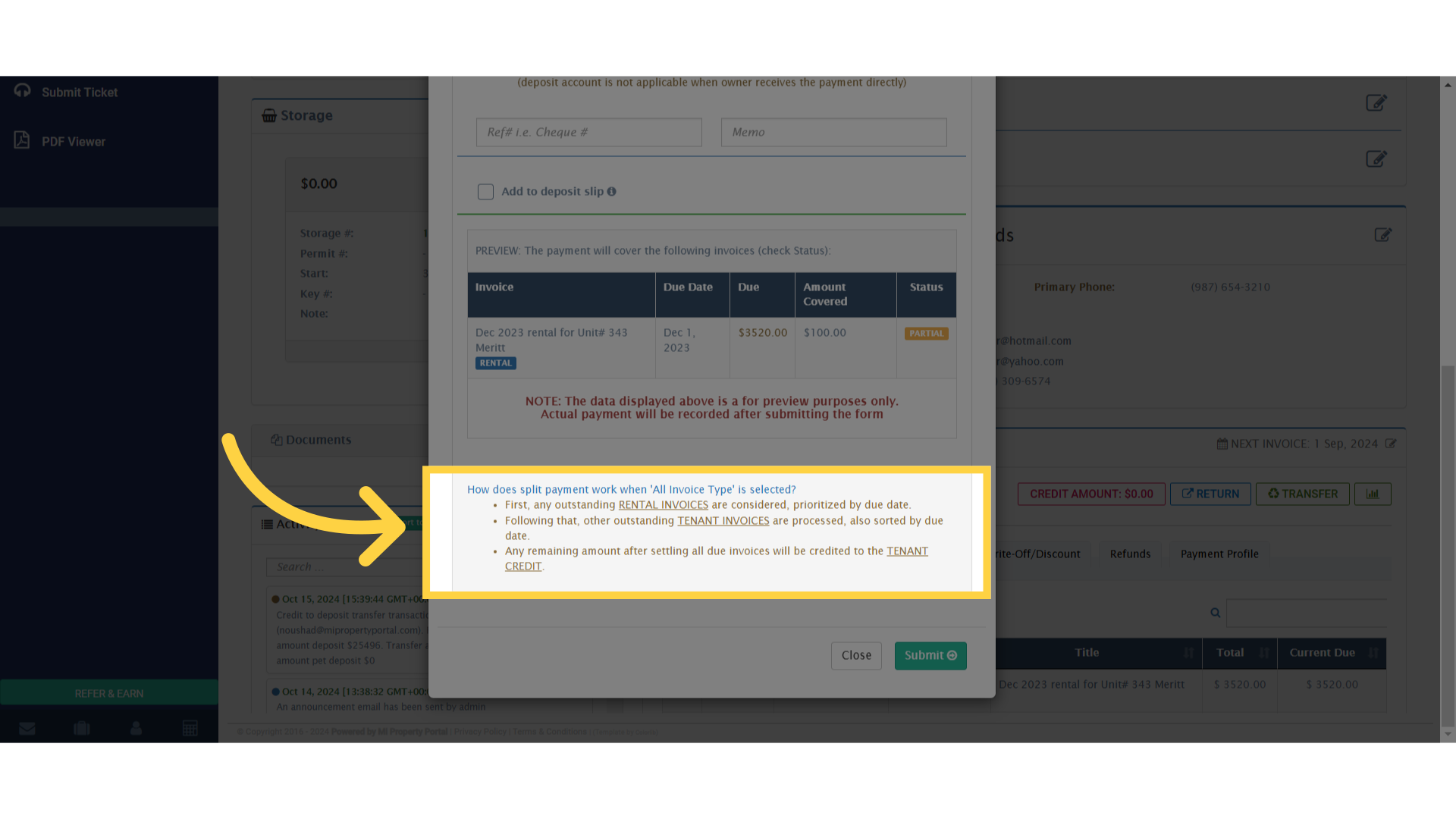 Click 'Close Submit'