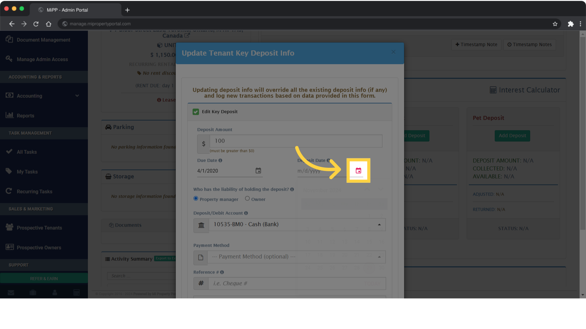 Edit the other fields as required