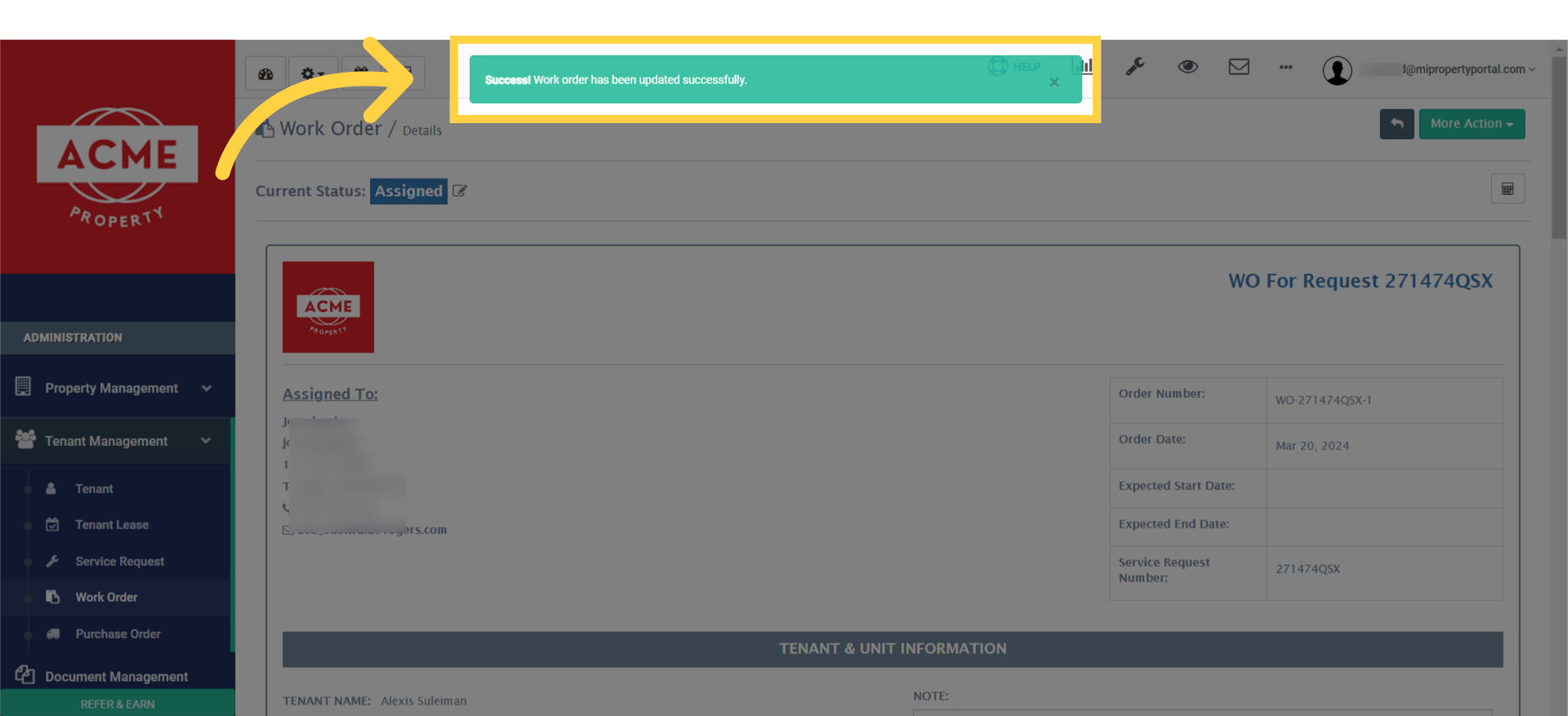 Finally, close the confirmation pop-up by clicking the '×' button