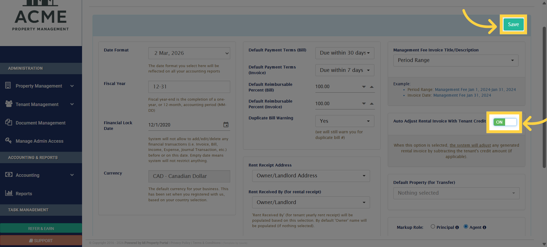 Enable Auto Adjustment