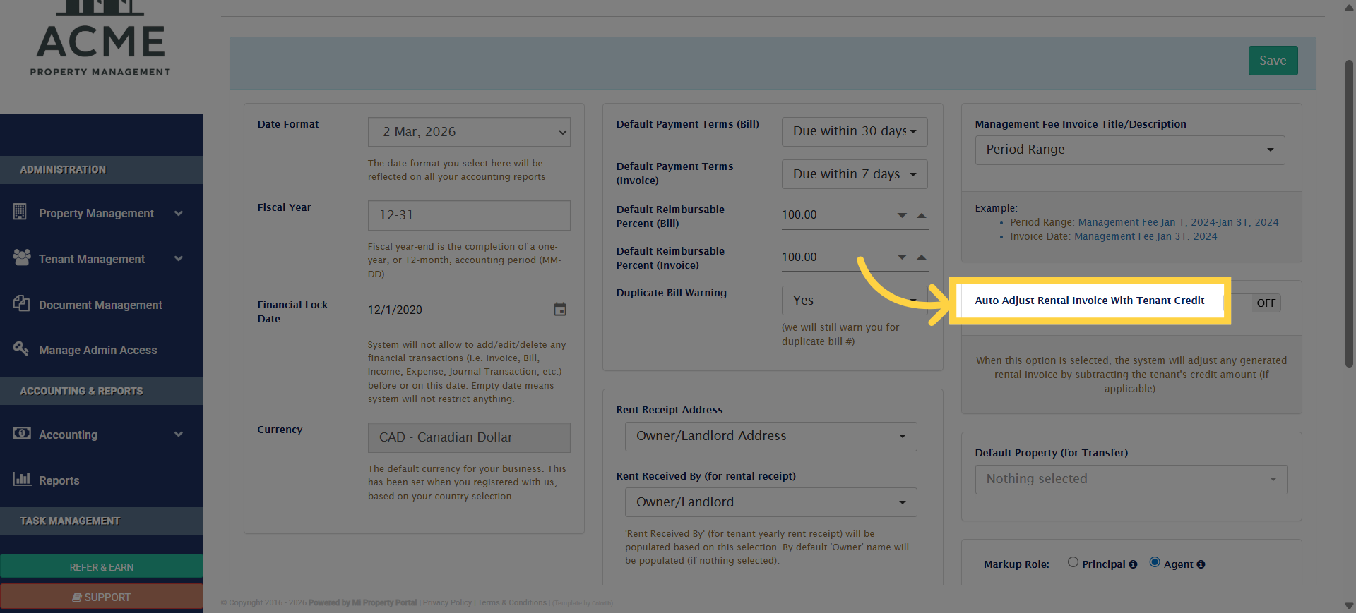 Select Auto Adjust Feature