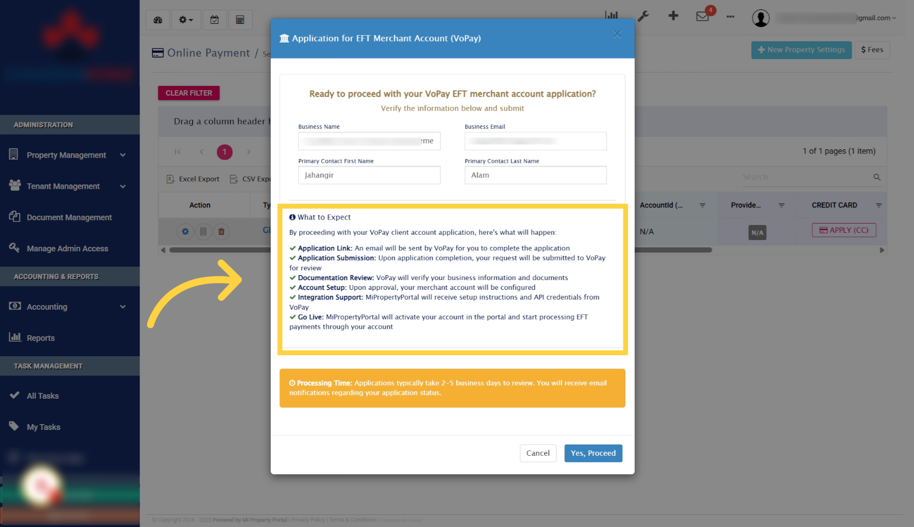 Review Instructions on what to expect upon submitting application