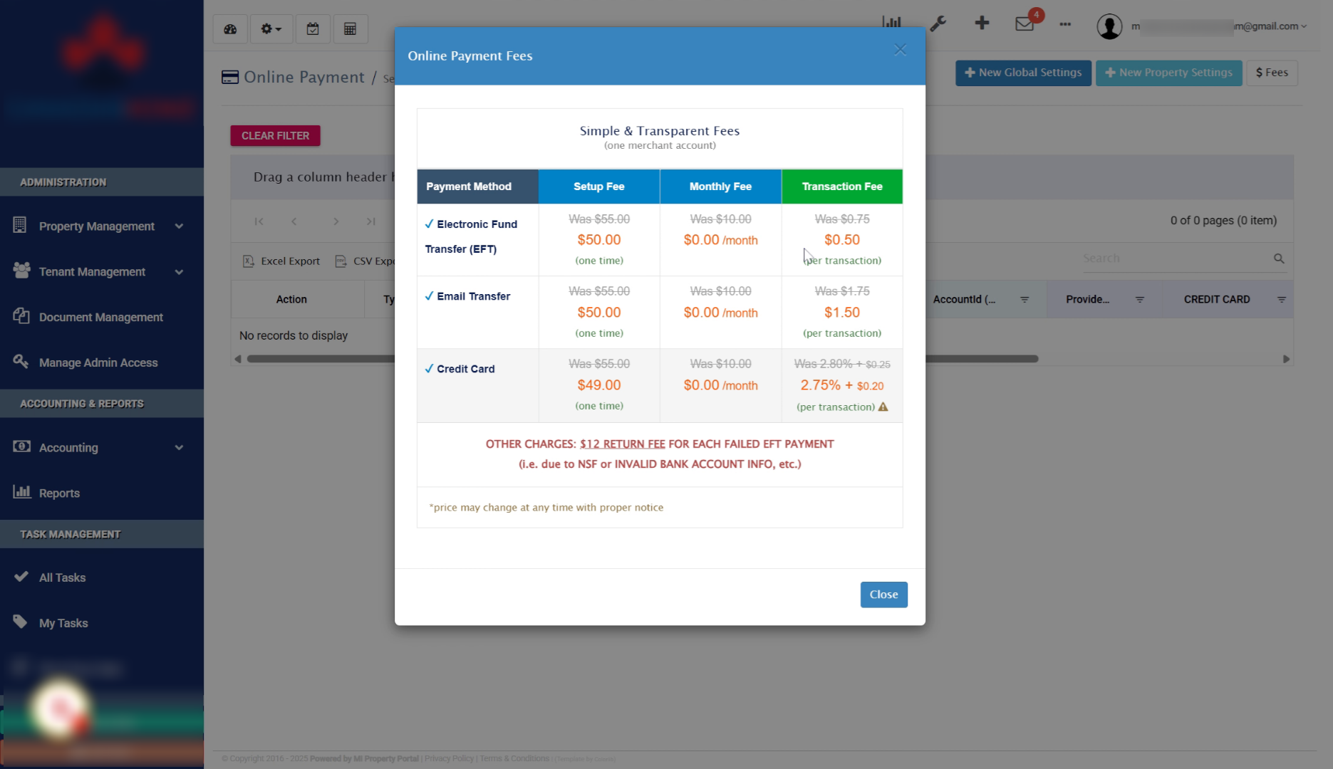 Check Transaction Fees