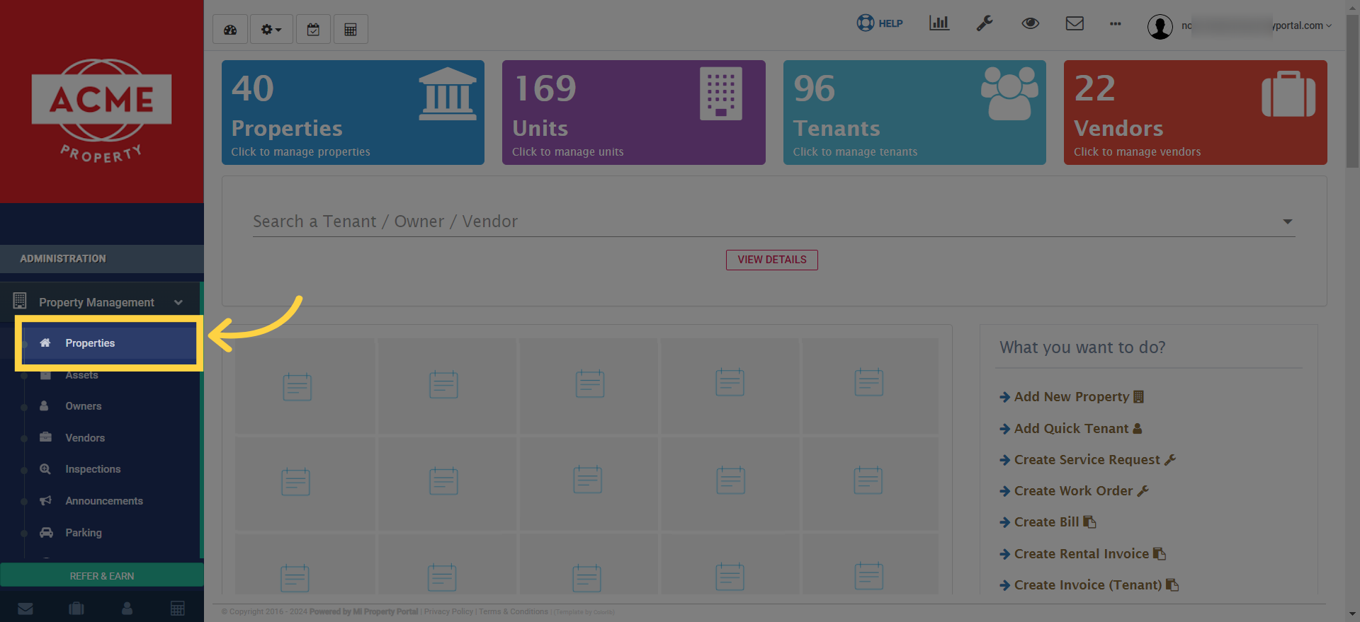 Select 'Properties' from the available options