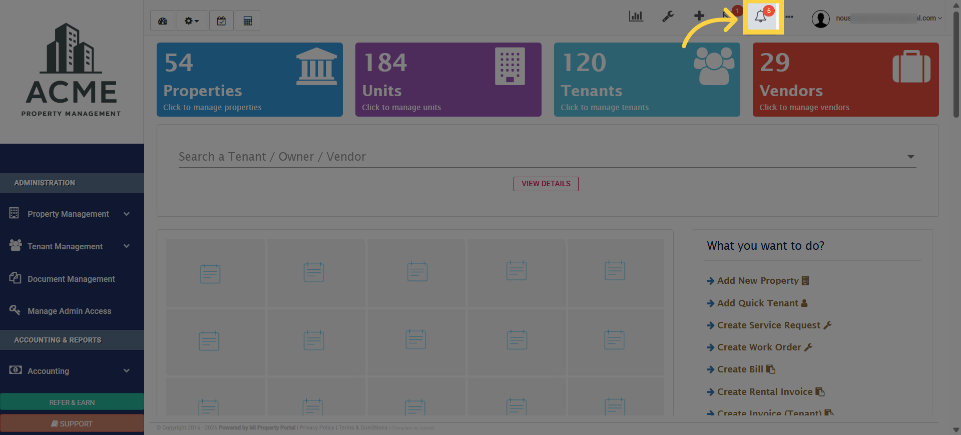 Select Notification Option