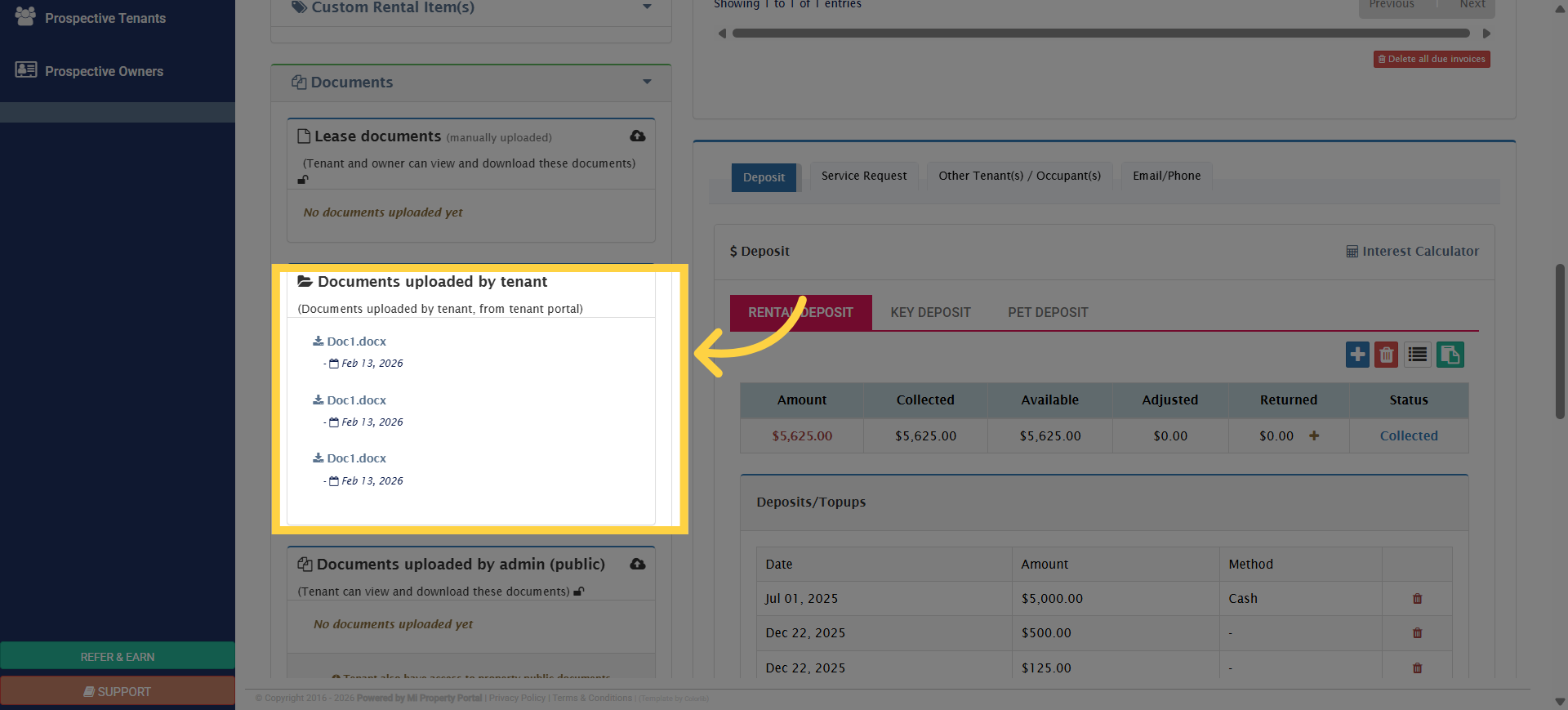 Access Tenant Portal Summary