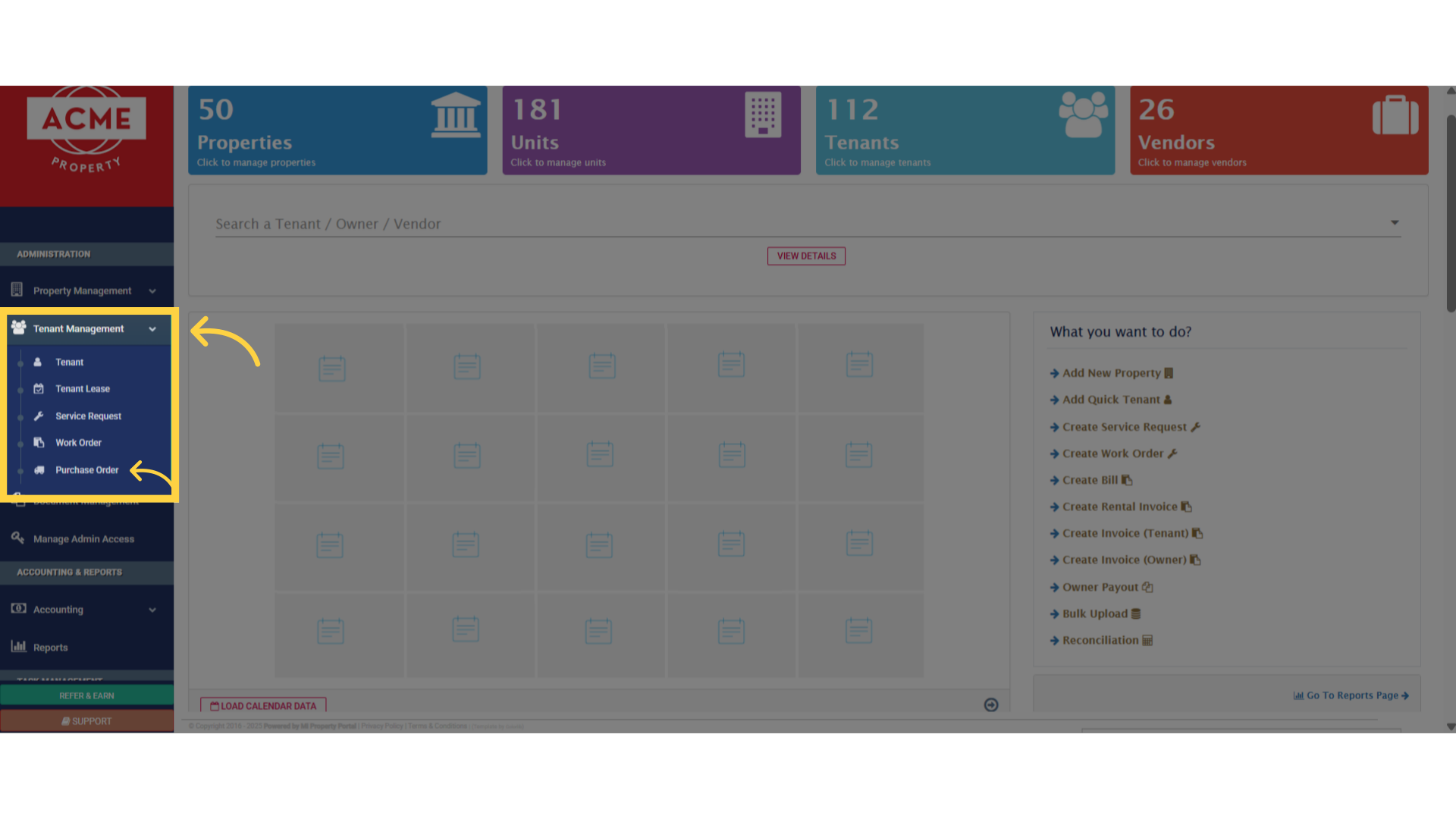 Select 'Purchase Order'