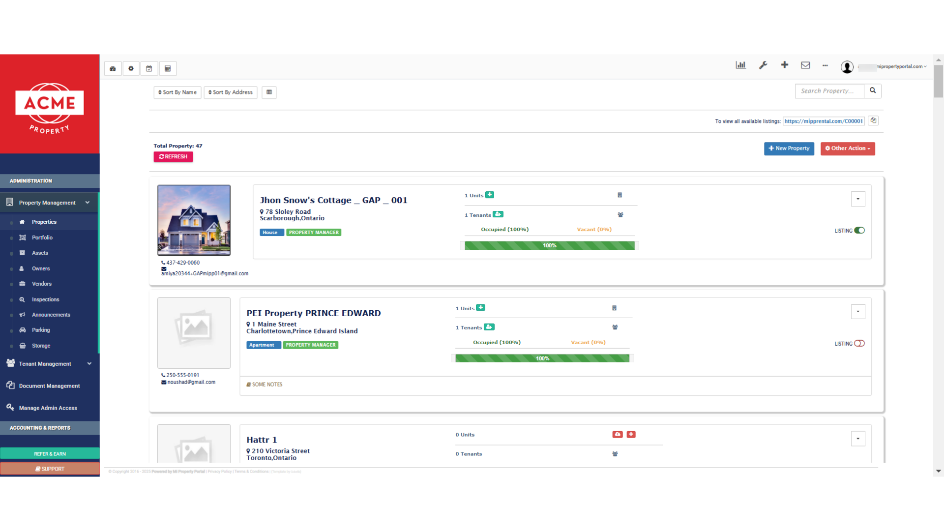Click 'To view all available listings: https://mipprental.com/C00001'