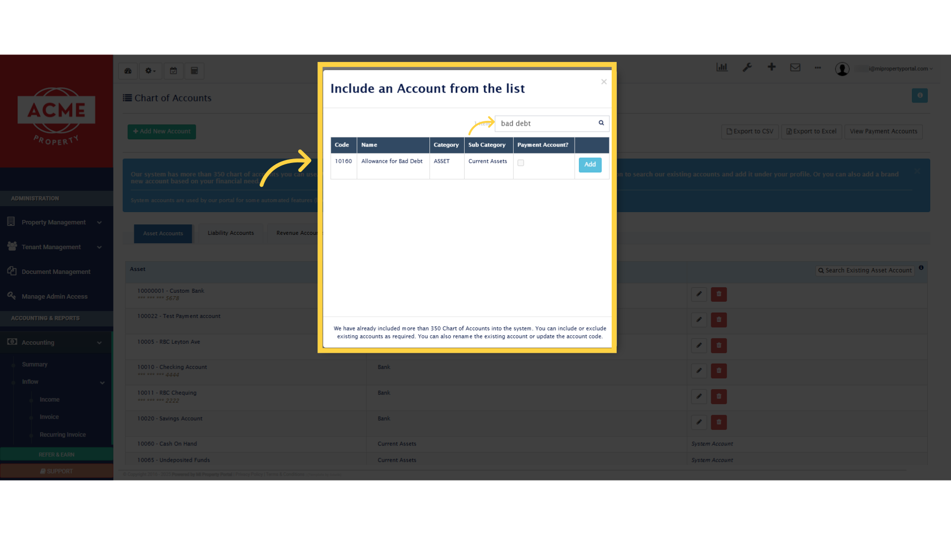 Click 'Code Name Category Sub Category...'
