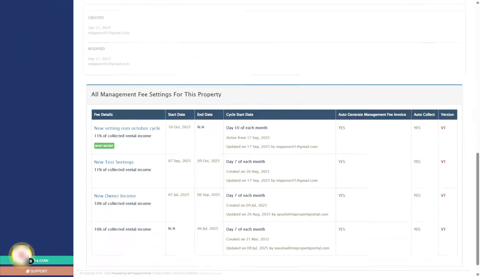 Review Previous Cycle Dates