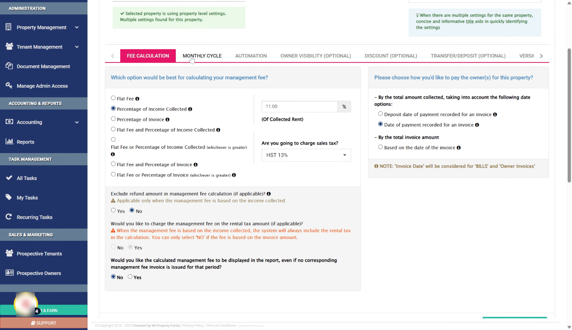 Change Date in New Settings