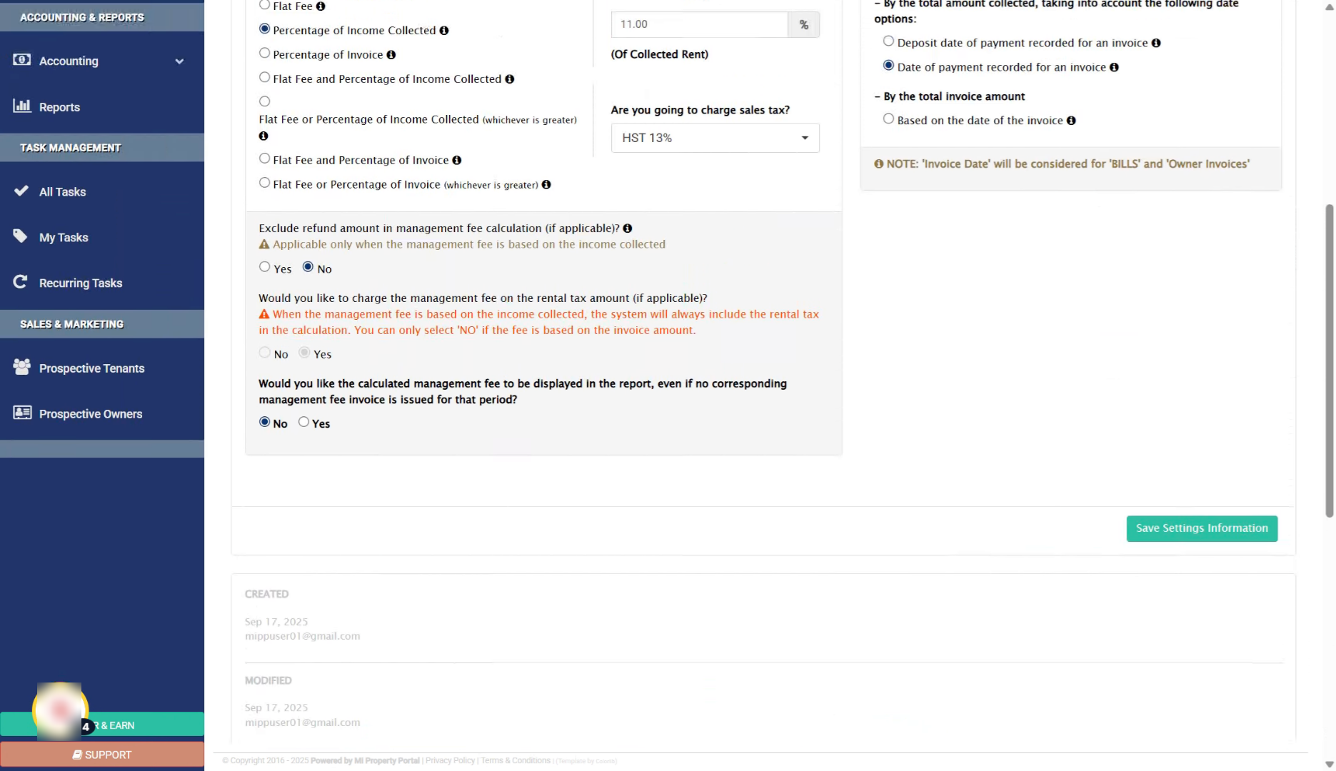 Editable Fields in New Settings