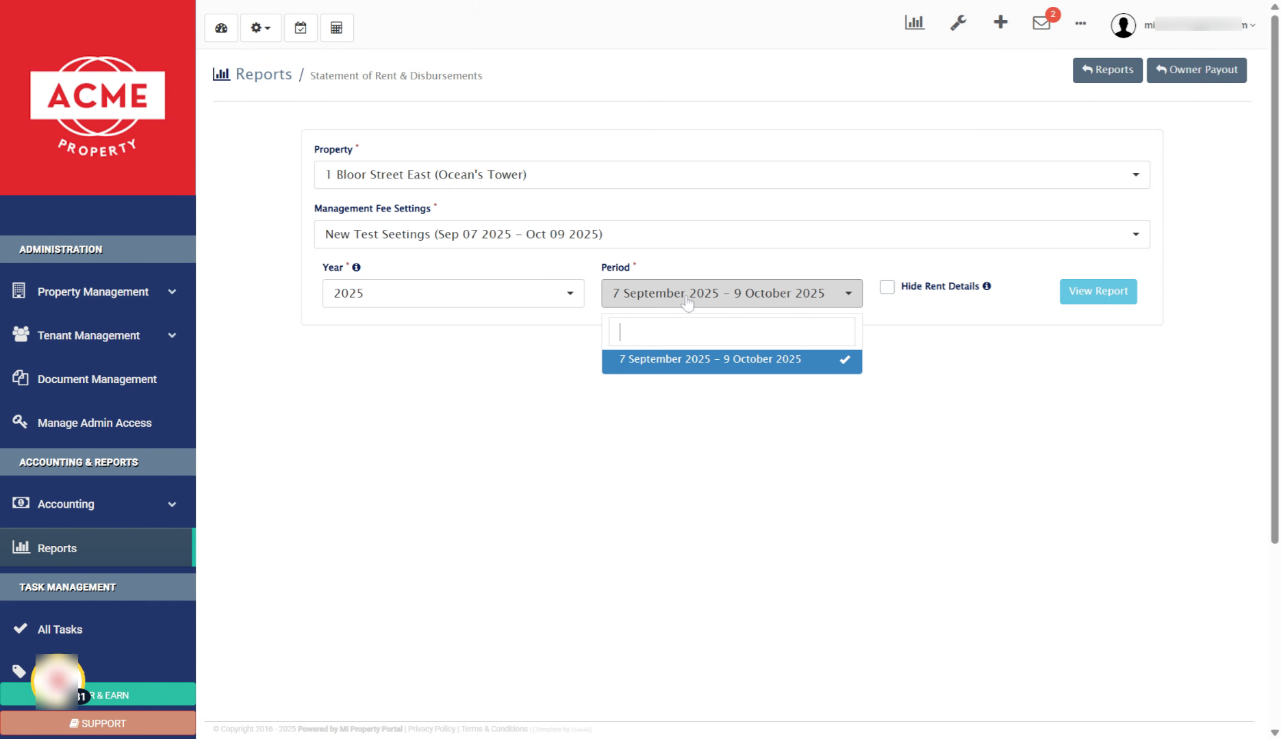 Select New Cycle Dates