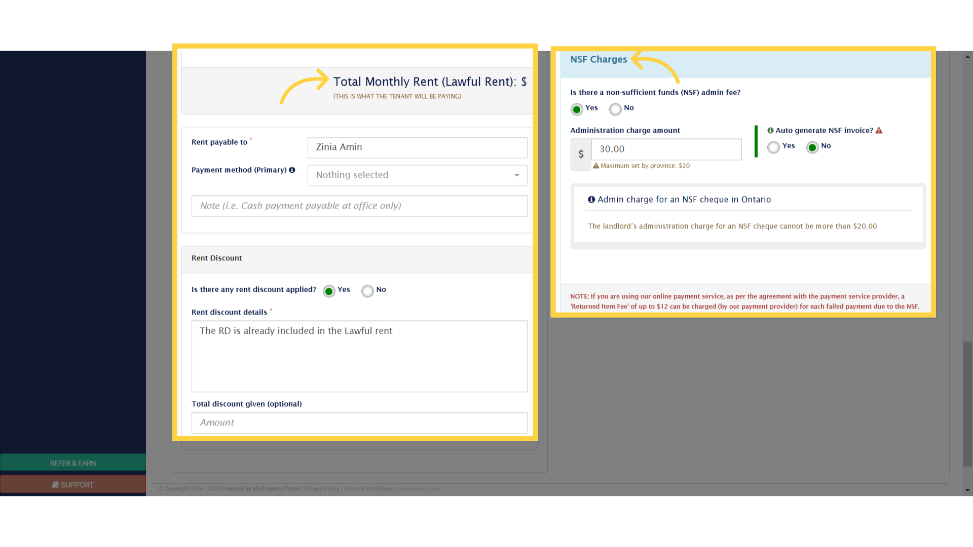 Click 'Total Monthly Rent (Lawful Rent): $ (THIS IS WHAT THE TENANT WILL BE PAYING)'