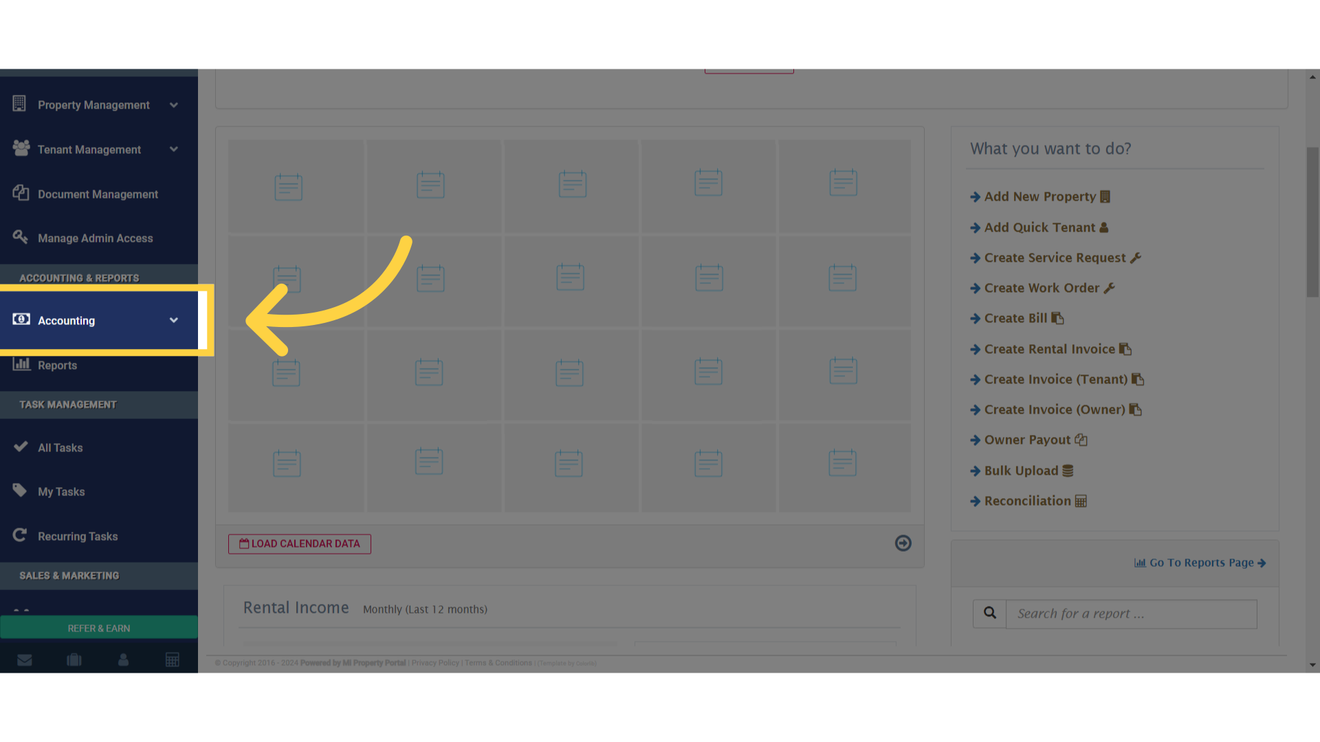 Click 'Accounting'