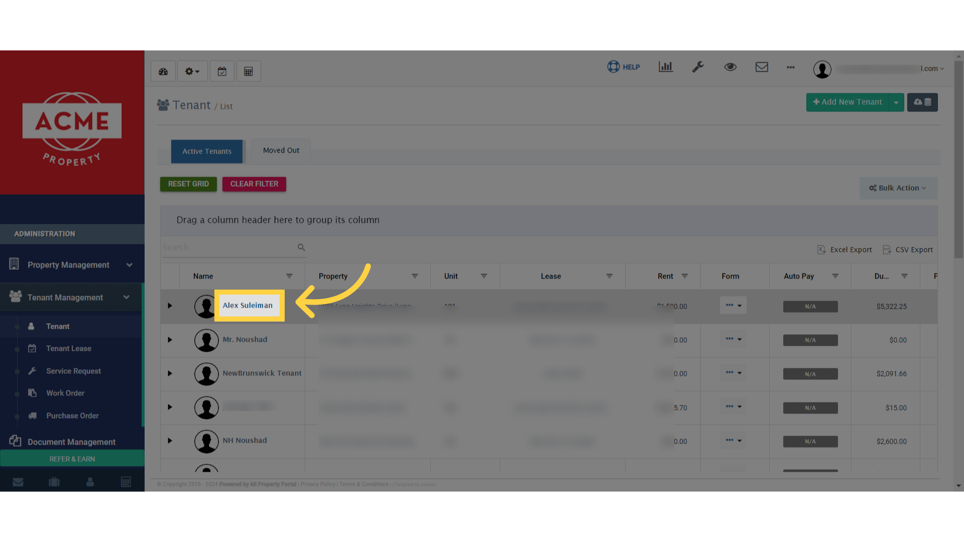 Click 'Alex Suleiman'