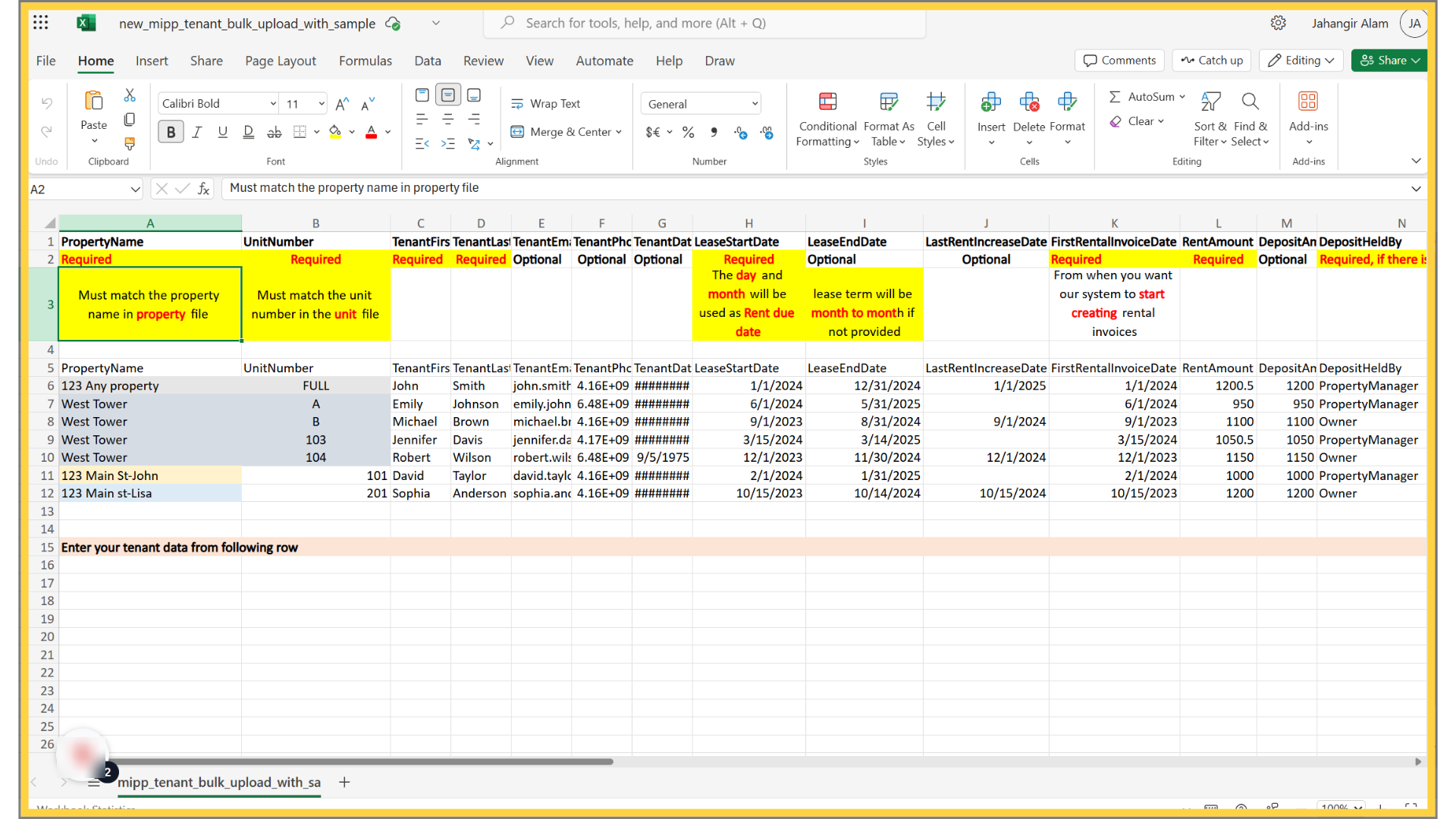 Ensure the Property Name matches exactly with the name listed in the Property File