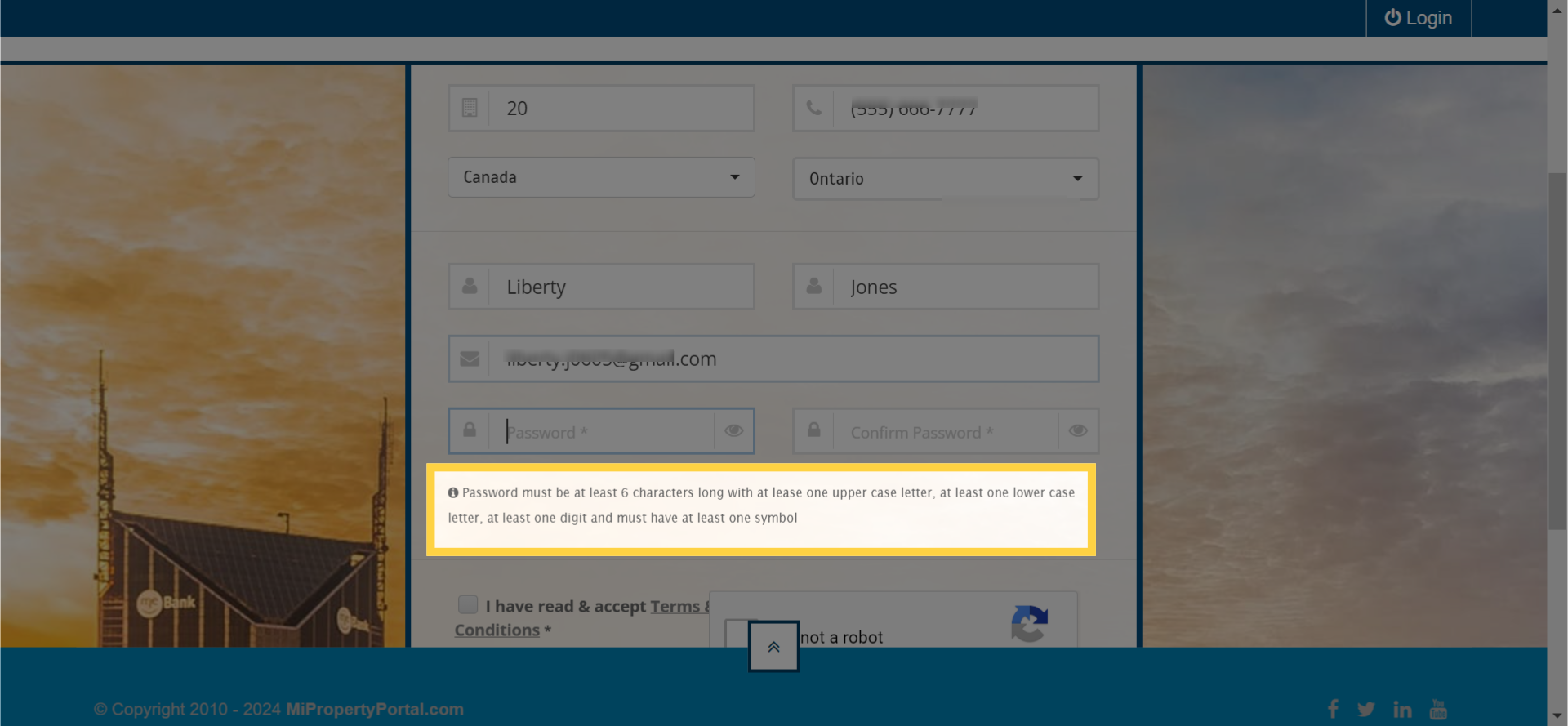 Read the Password Setup Instruction