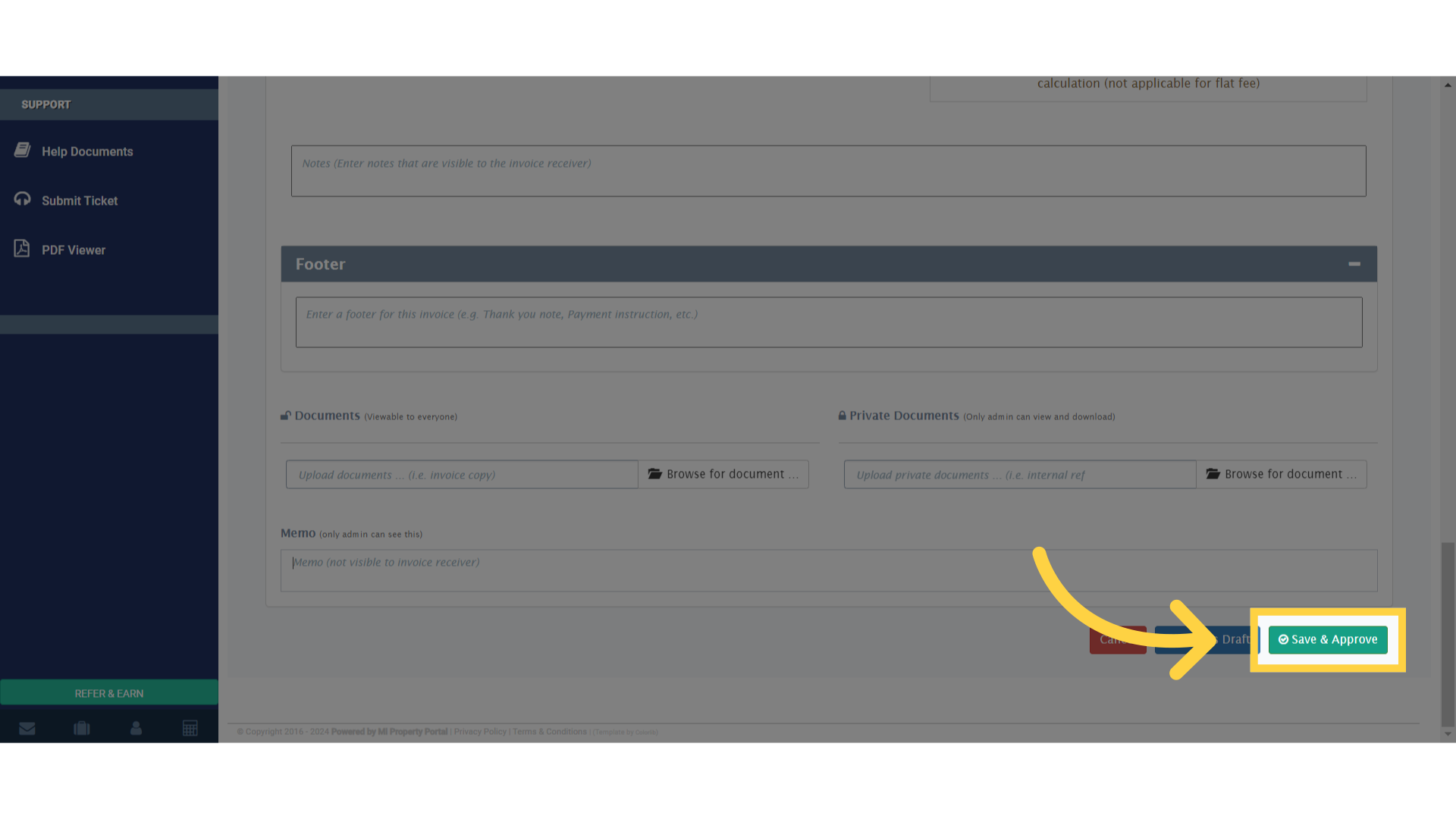 Click on 'Save & Approve.'