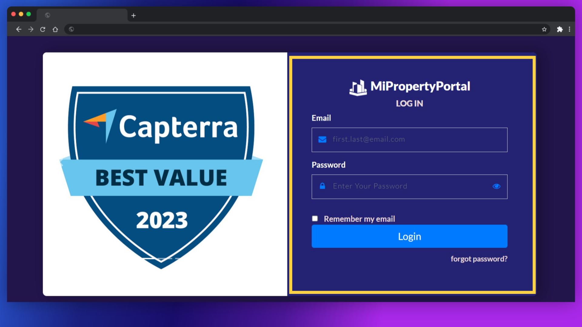 Go to manage.mipropertyportal.com