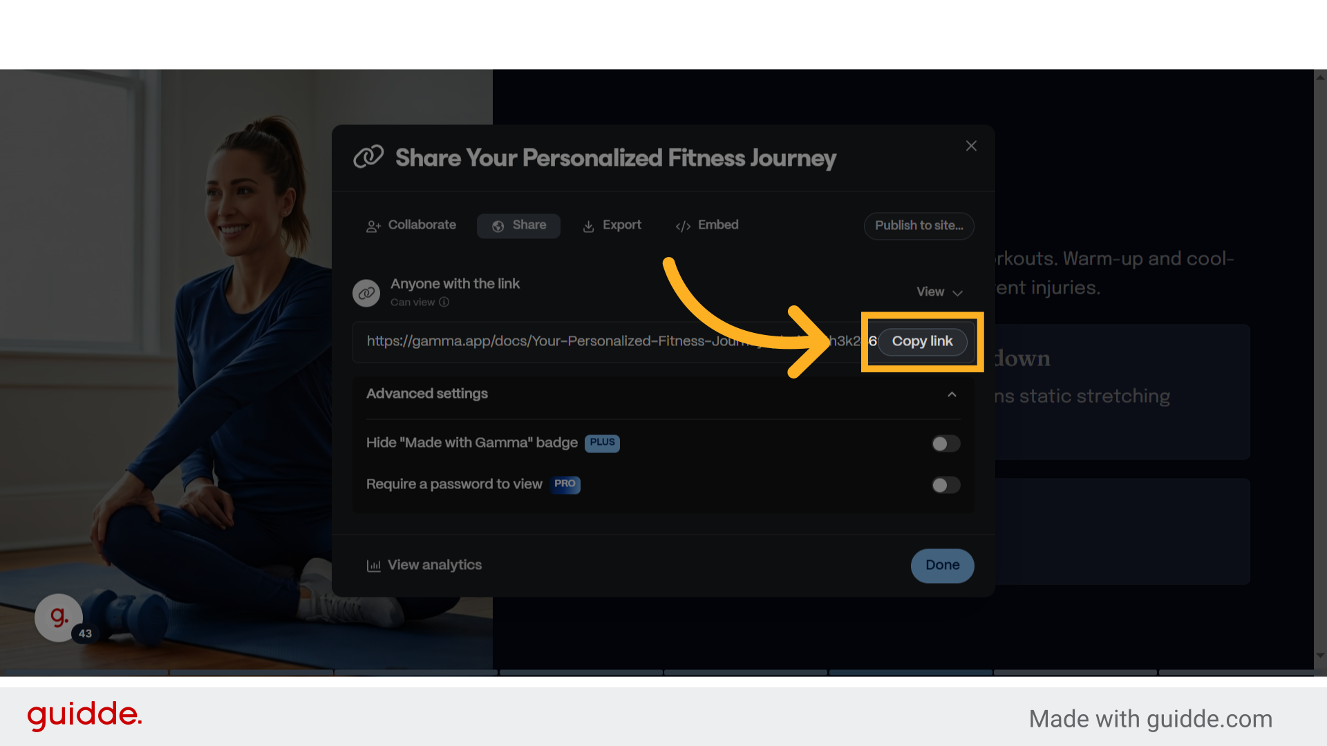 Click 'Copy link'