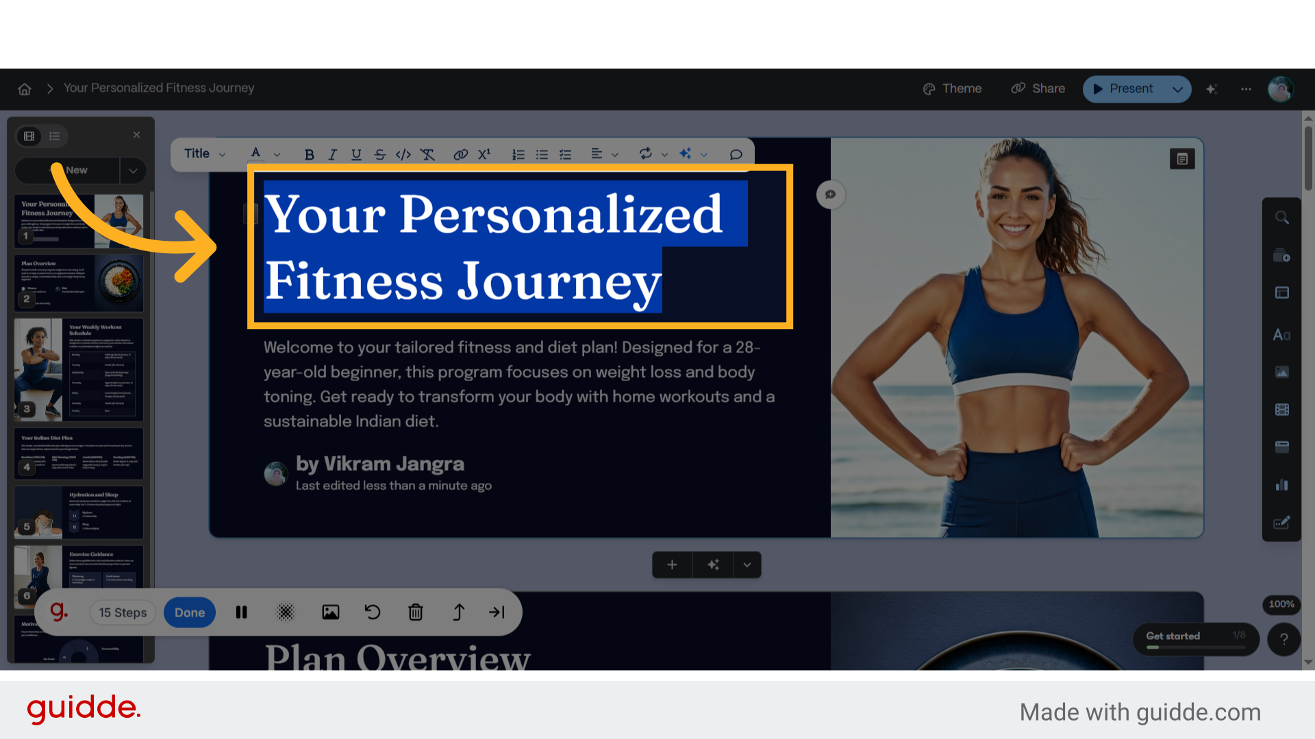 Click 'Your Personalized Fitness Journey'