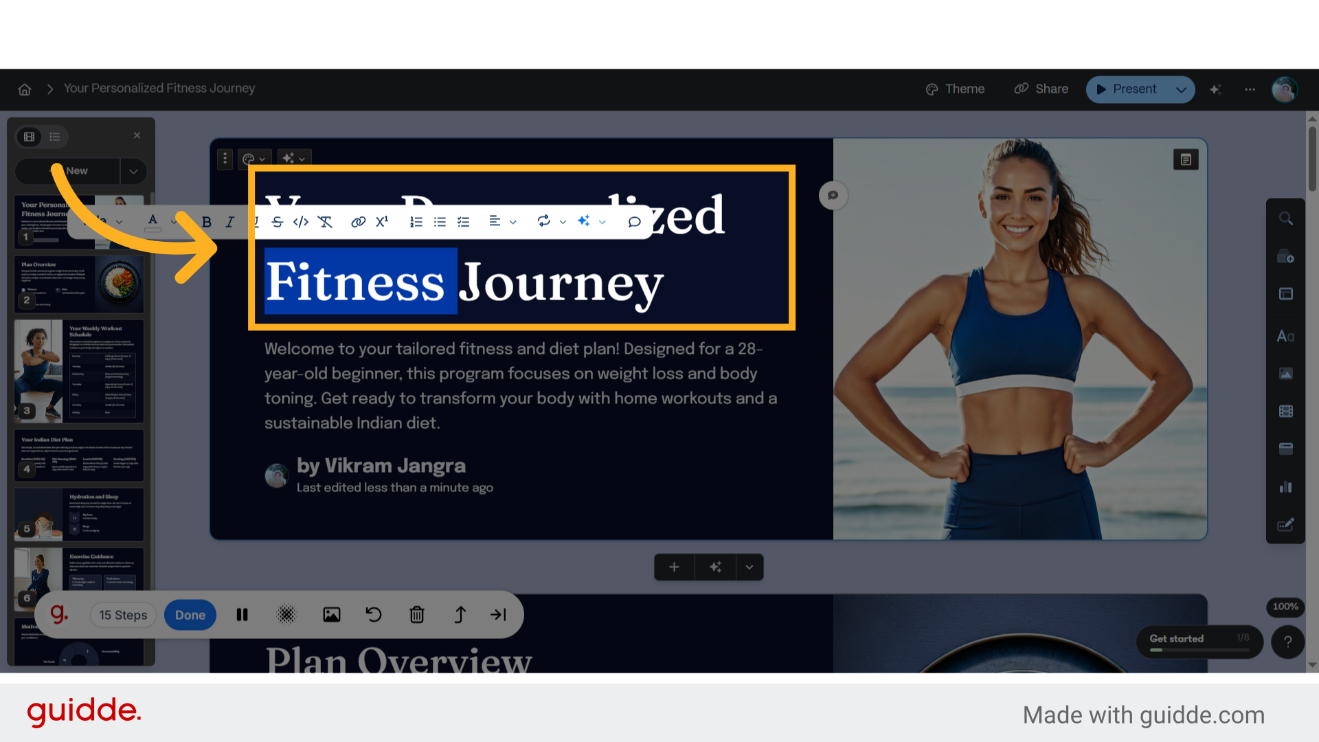 Click 'Your Personalized Fitness Journey'