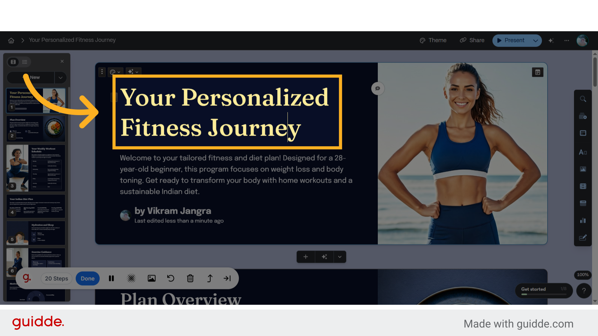 Click 'Your Personalized Fitness Journey'