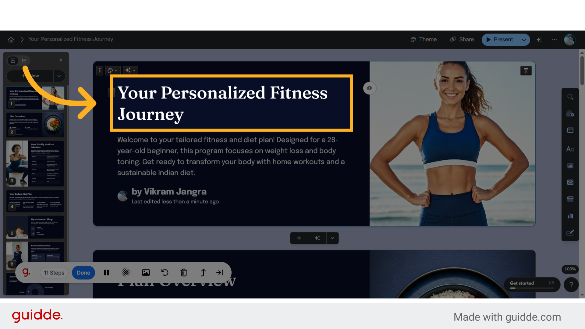 Click 'Your Personalized Fitness Journey'