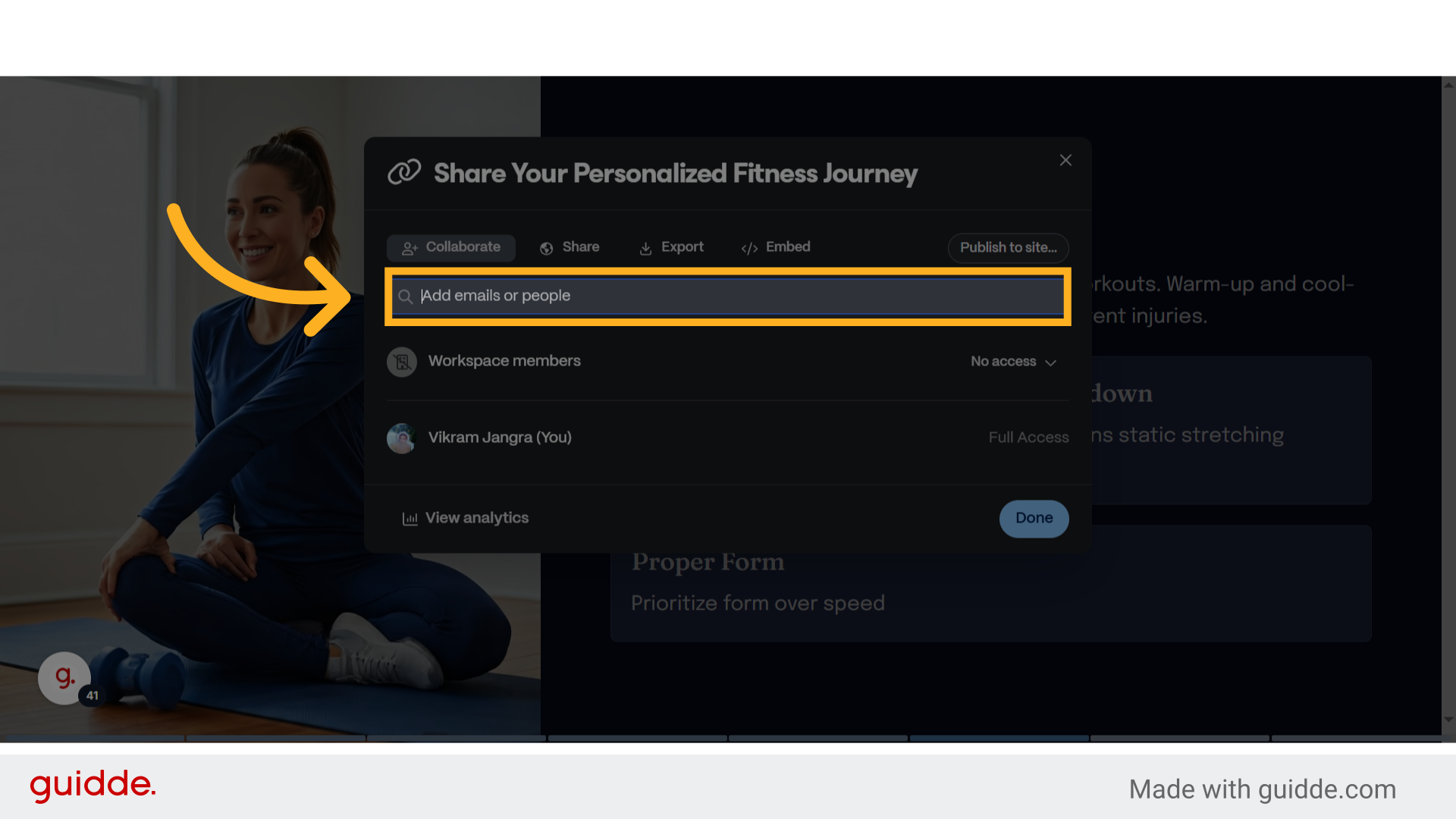 Click 'Add emails or people'