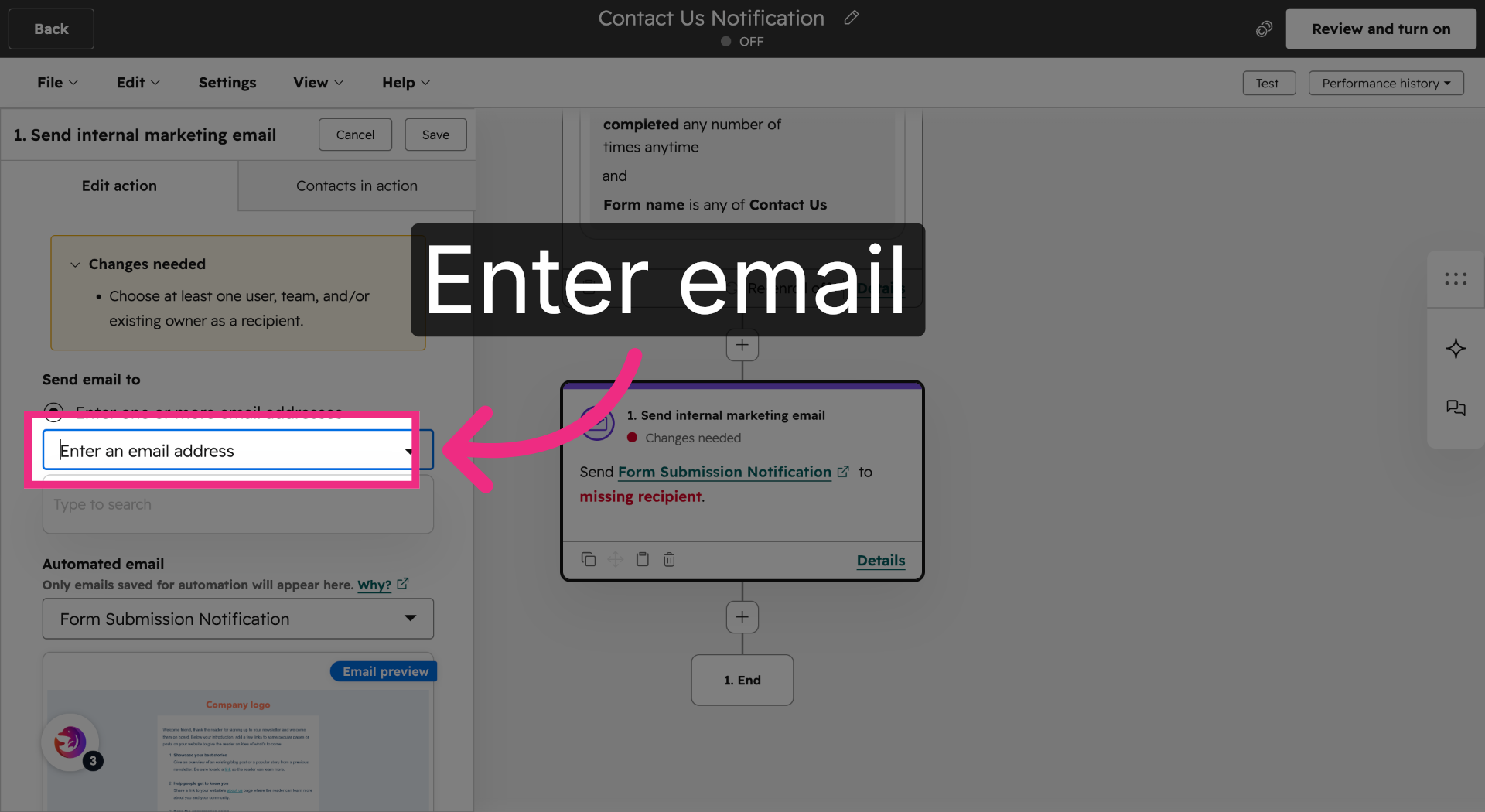 Paste Notification Email
