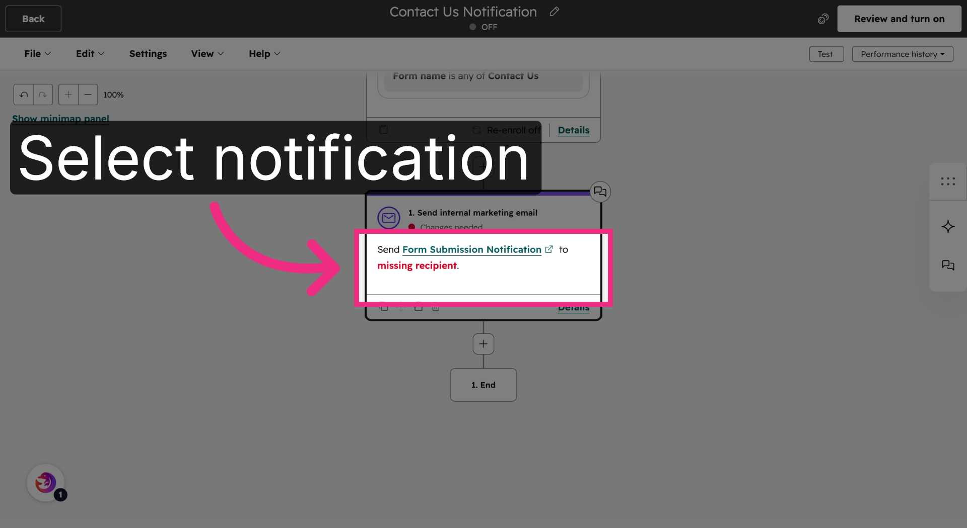 Open the Workflow Action