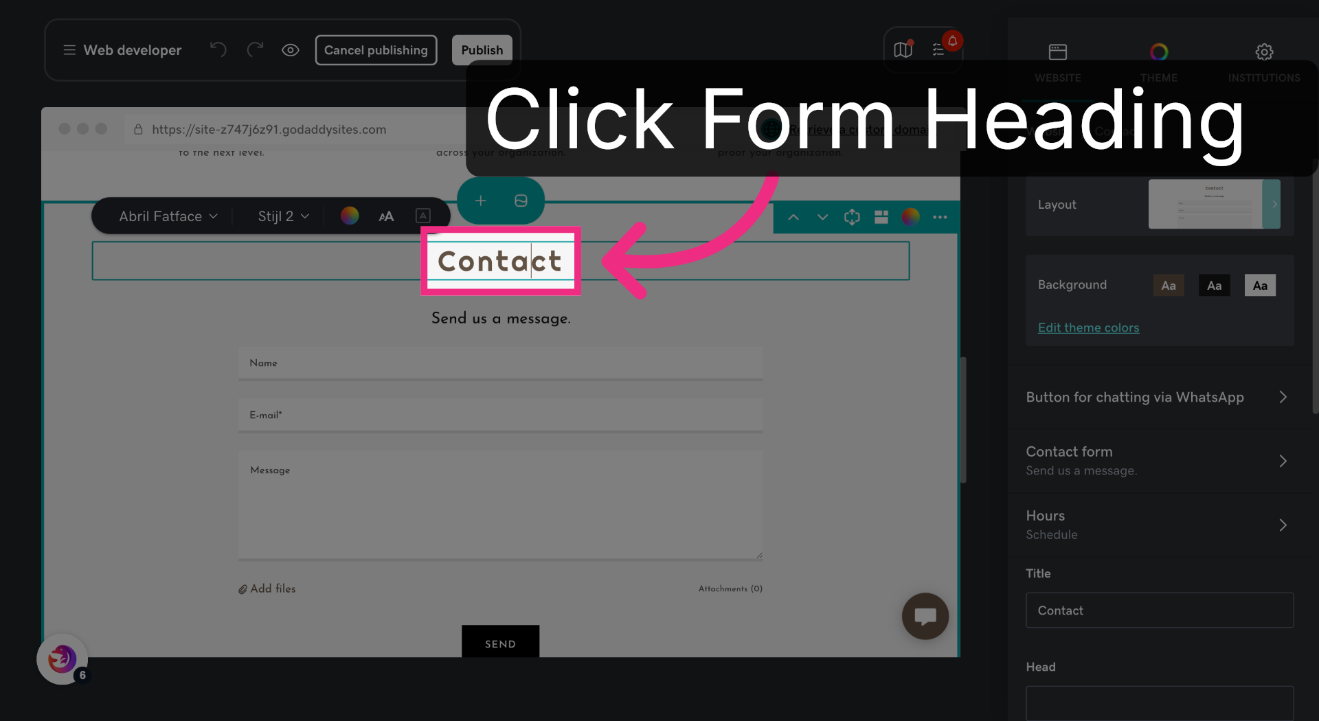 Navigate to Your Form