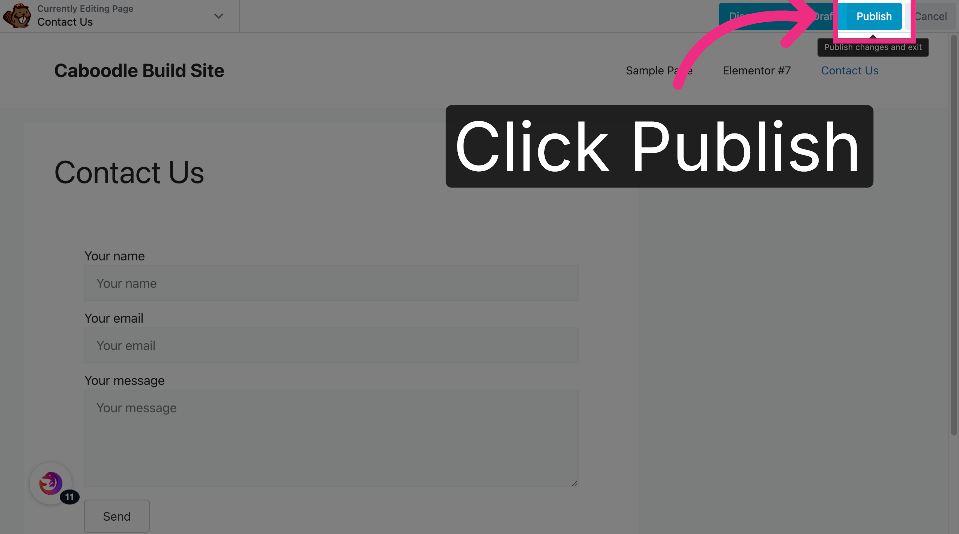 Publish Page