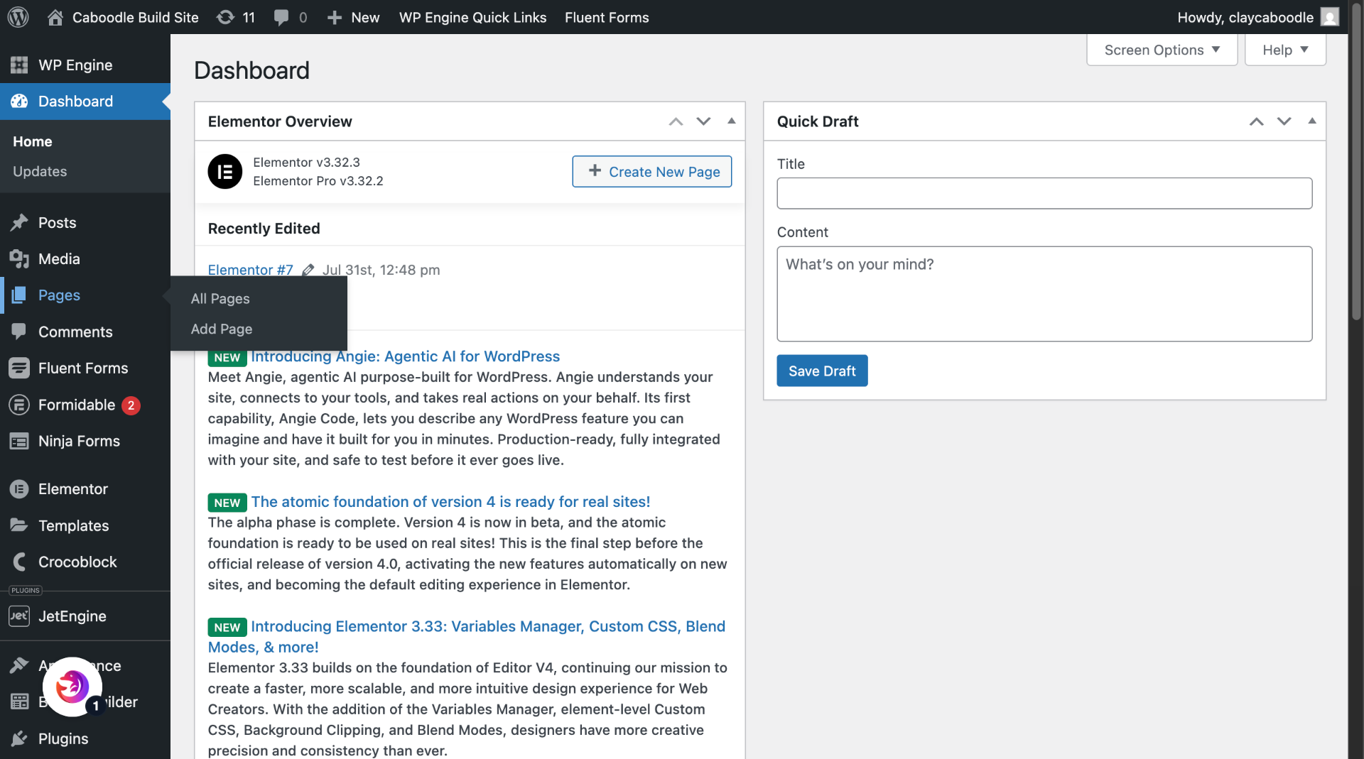 Open WordPress Dashboard