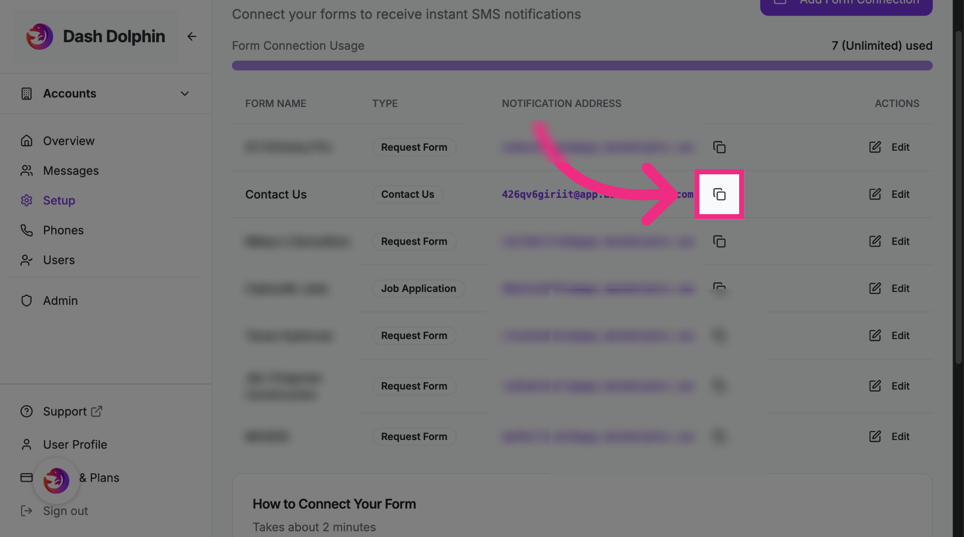 Copy Notification Email Address