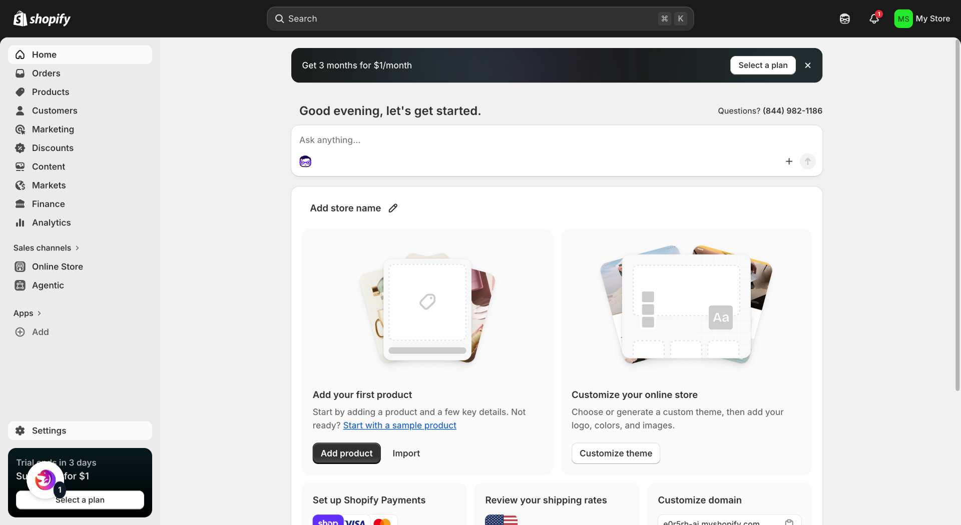 Open Shopify Dashboard