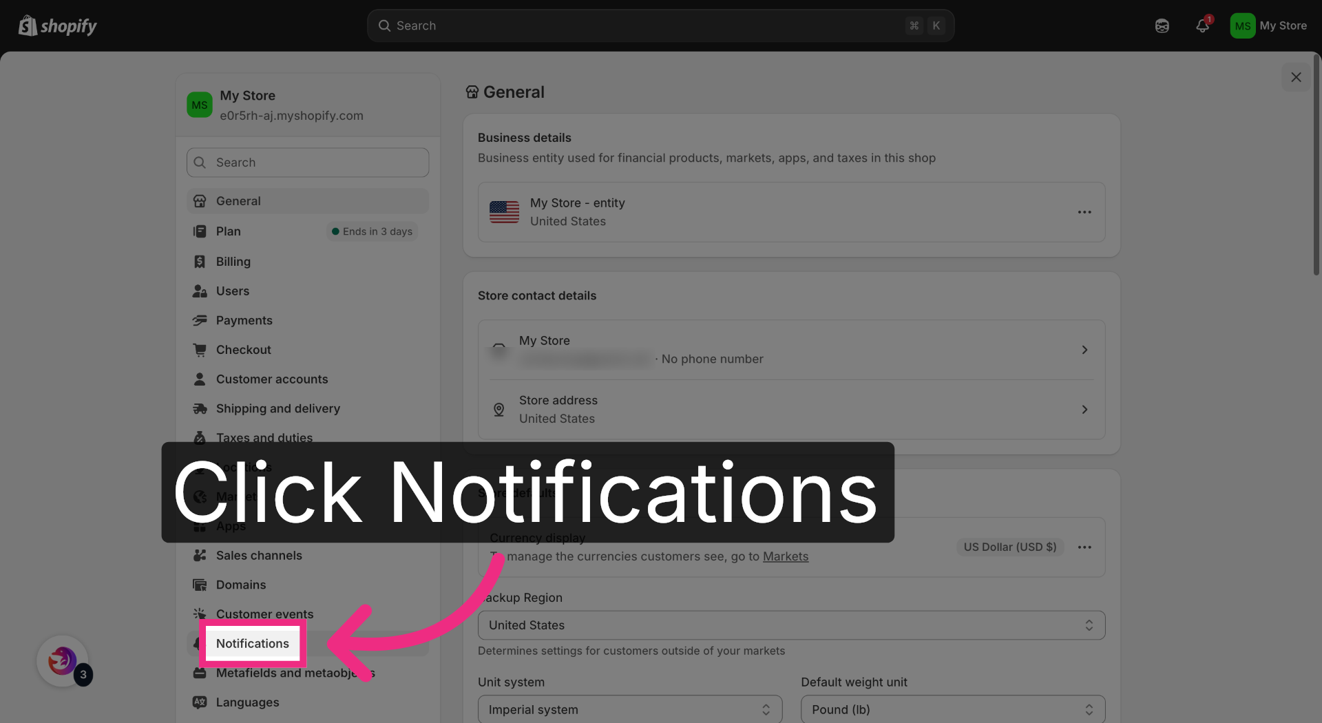 Open Notification Settings