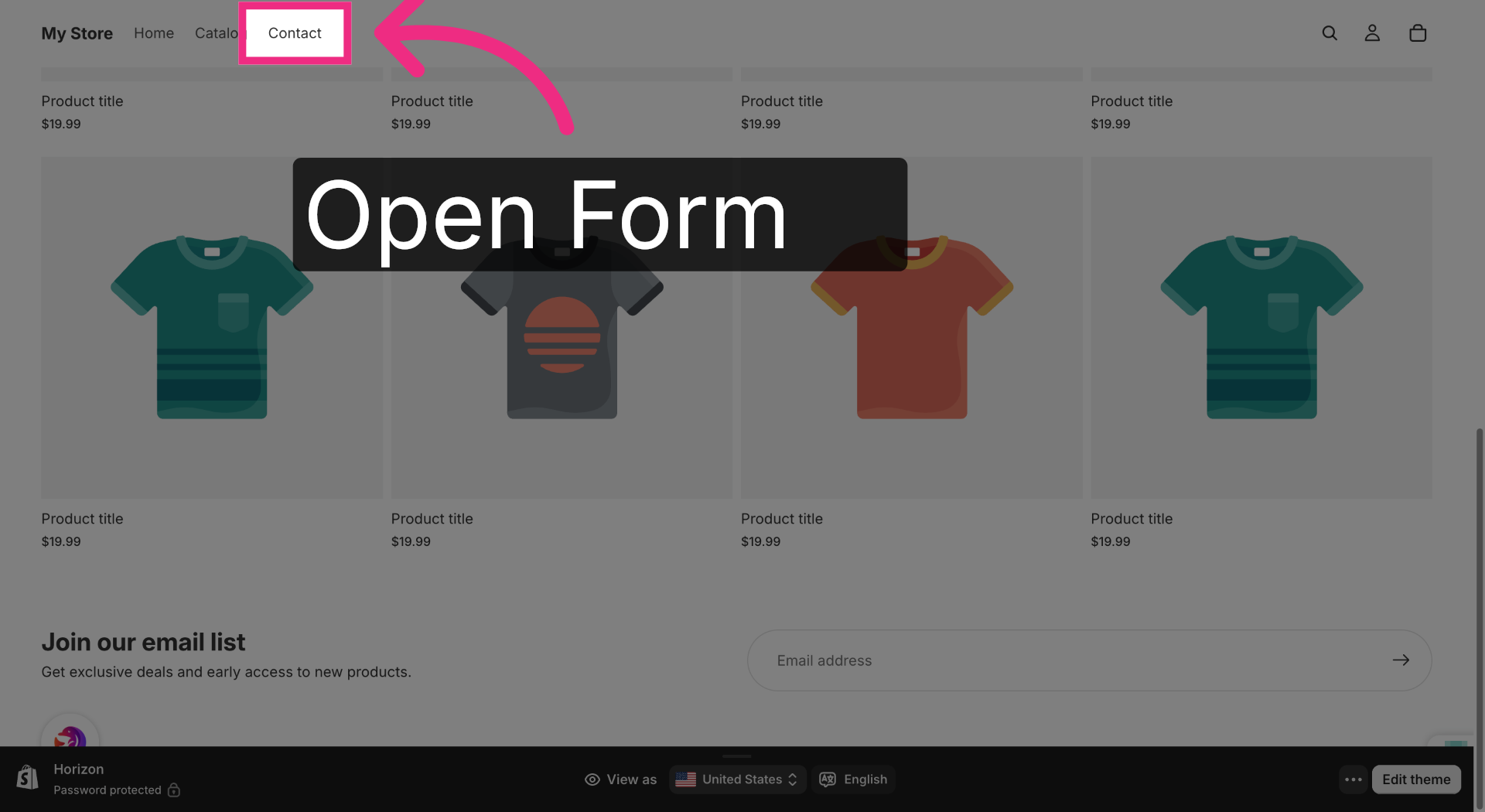 Open the Form
